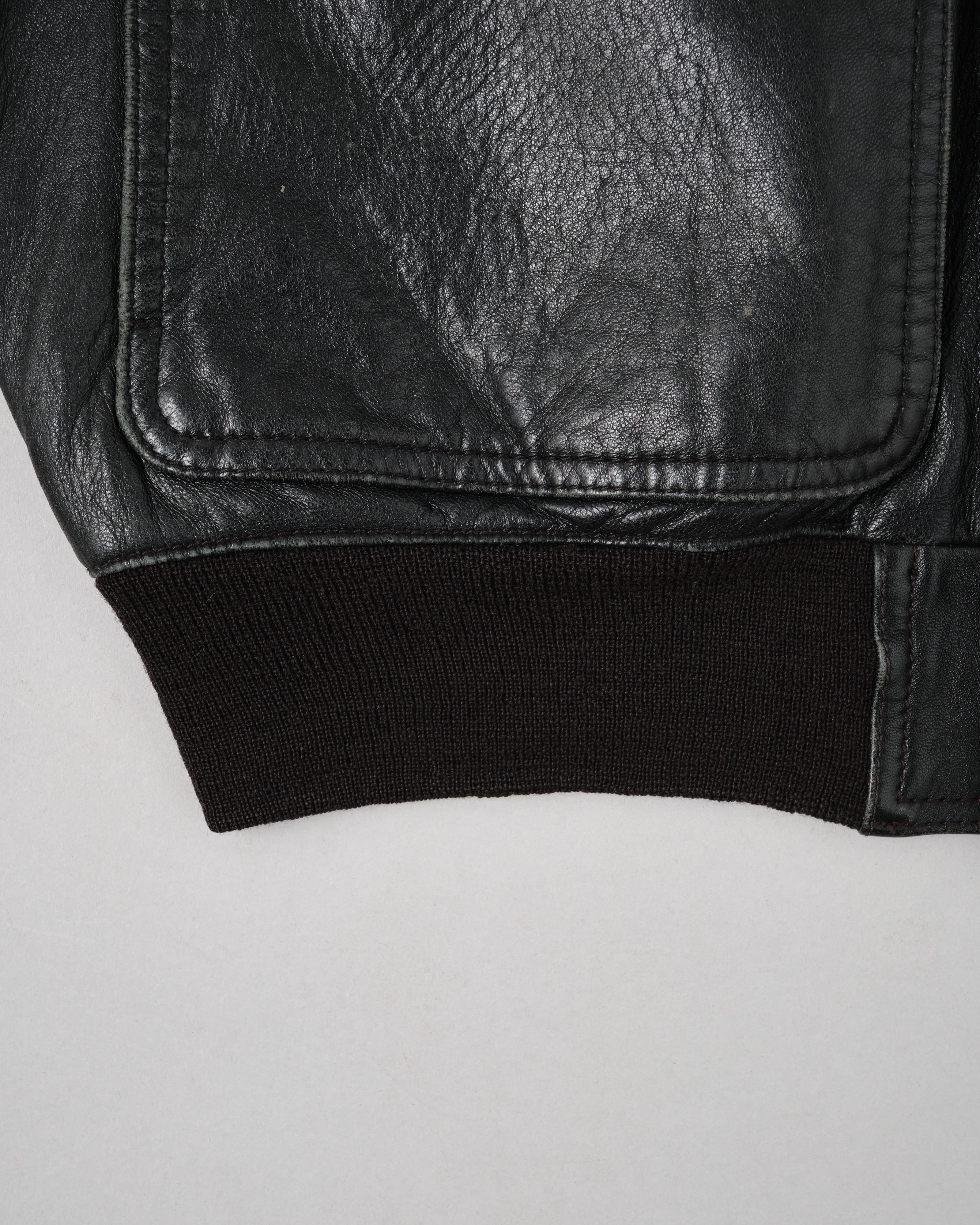 【~80's】Italian Vintage Valstarino Type Black Leather Blouson