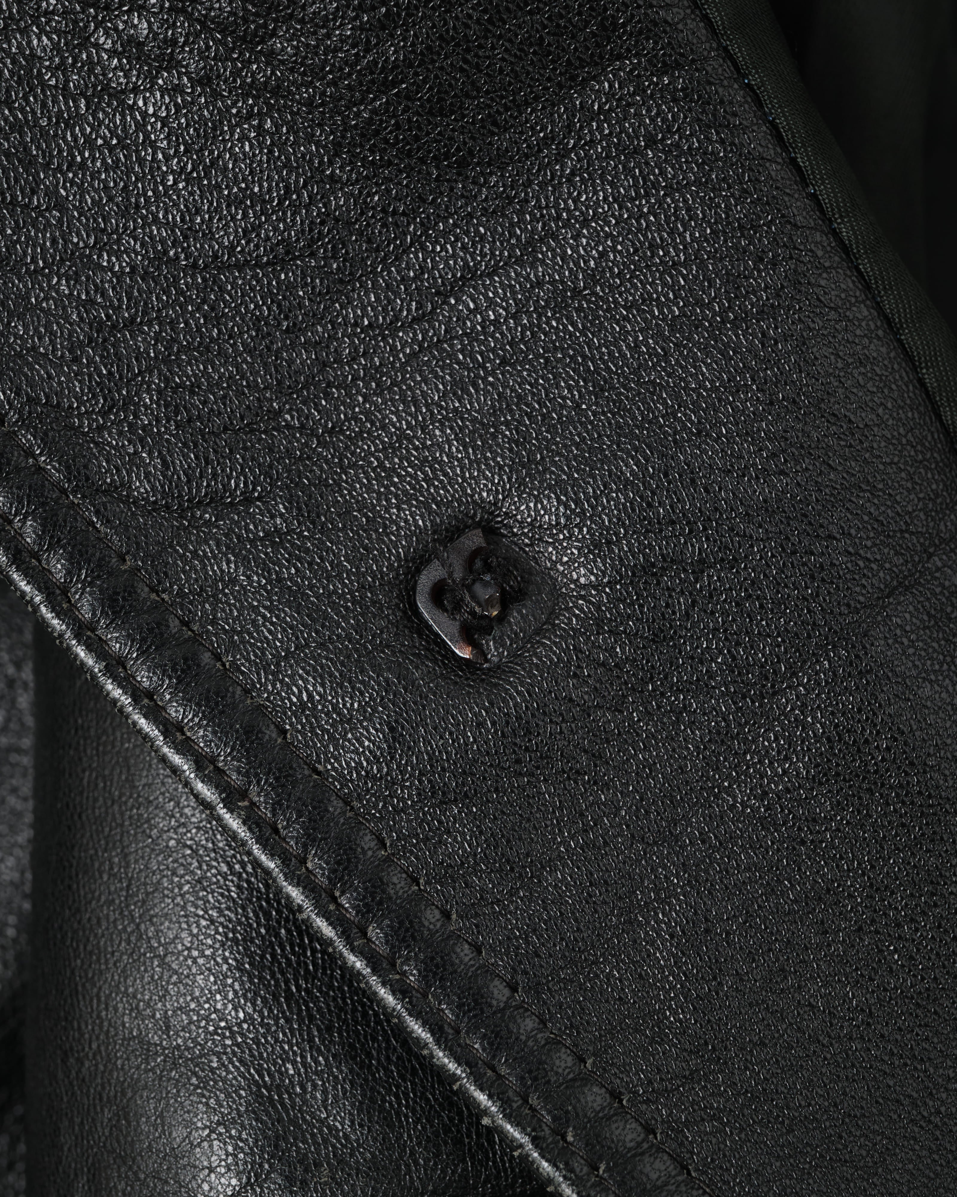 【~80's】Italian Vintage Valstarino Type Black Leather Blouson
