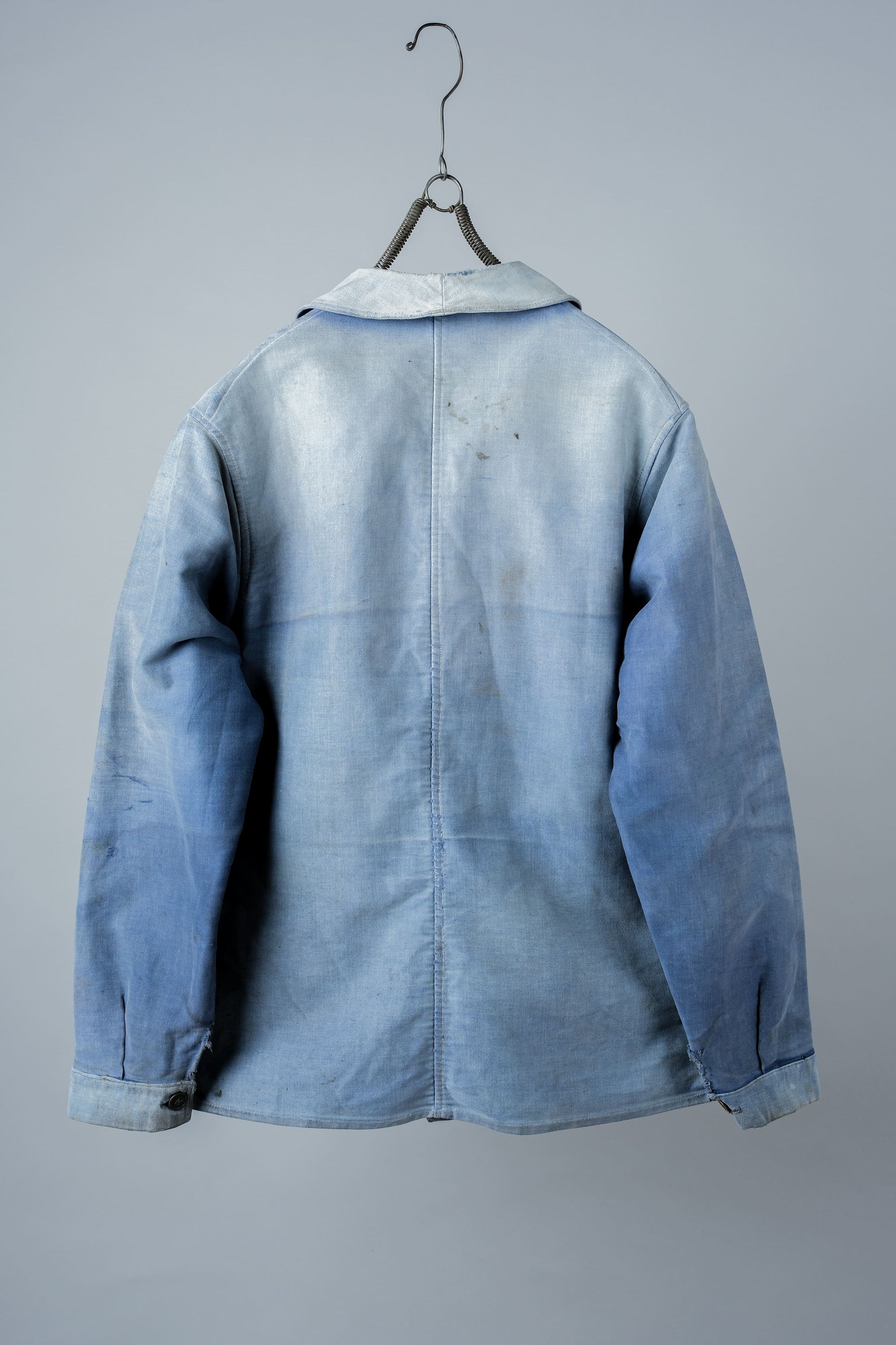 ［~40’s］French Vintage Blue Moleskin Work Jacket "Le Mont St. Michel"