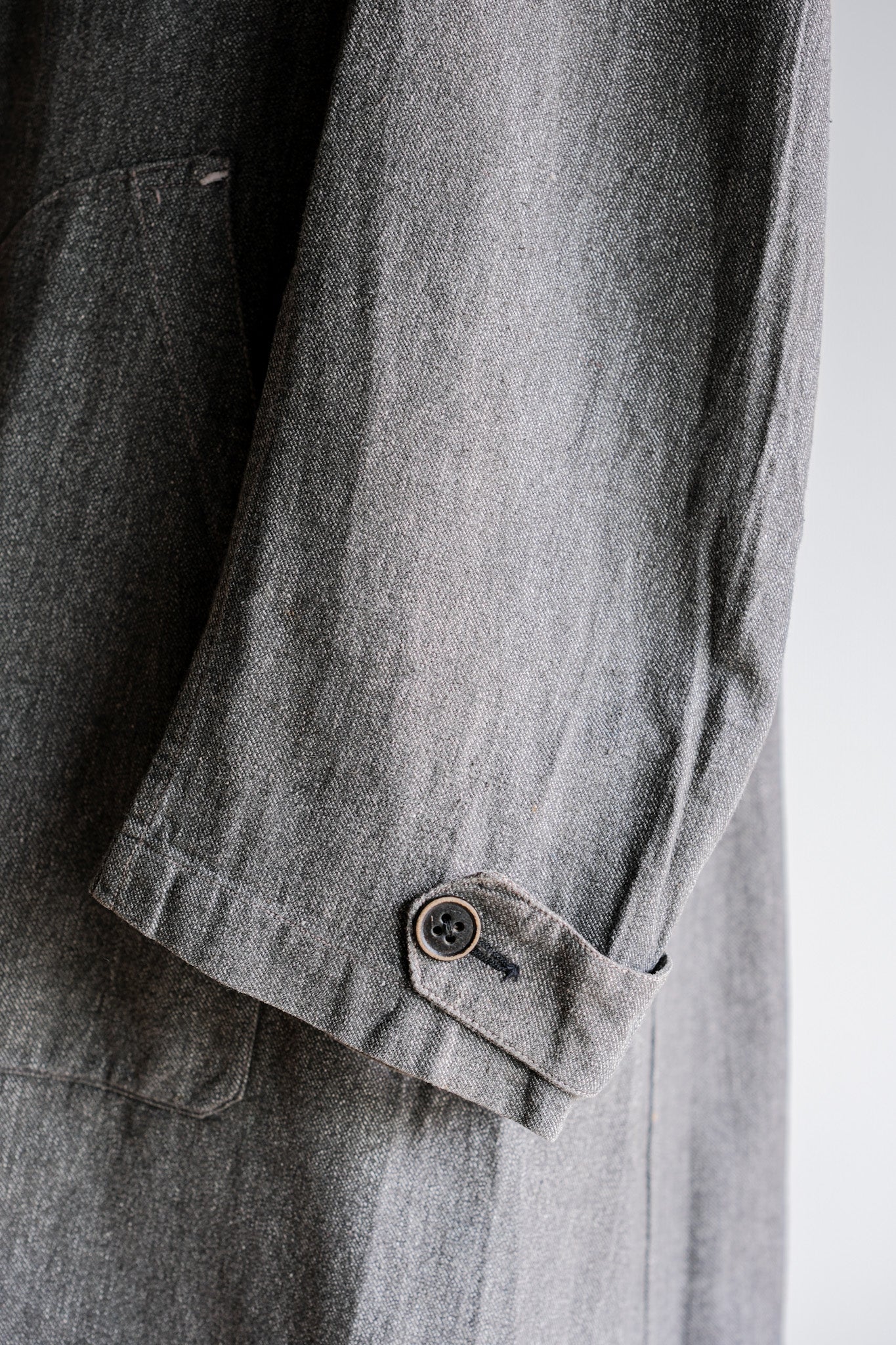 ［~30's］French Vintage Salt & Pepper Cotton Twill Work Coat