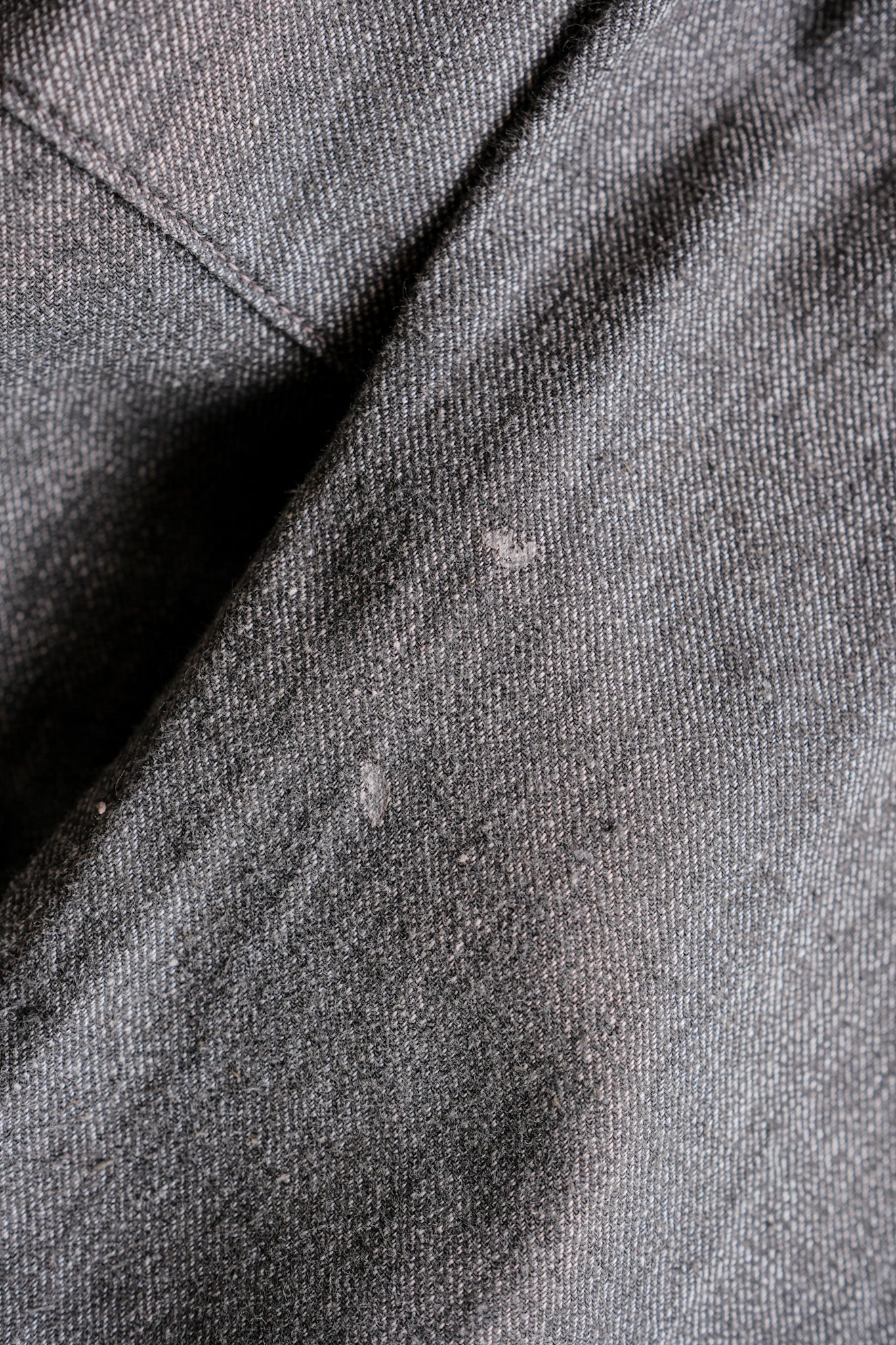 ［~30's］French Vintage Salt & Pepper Cotton Twill Work Coat
