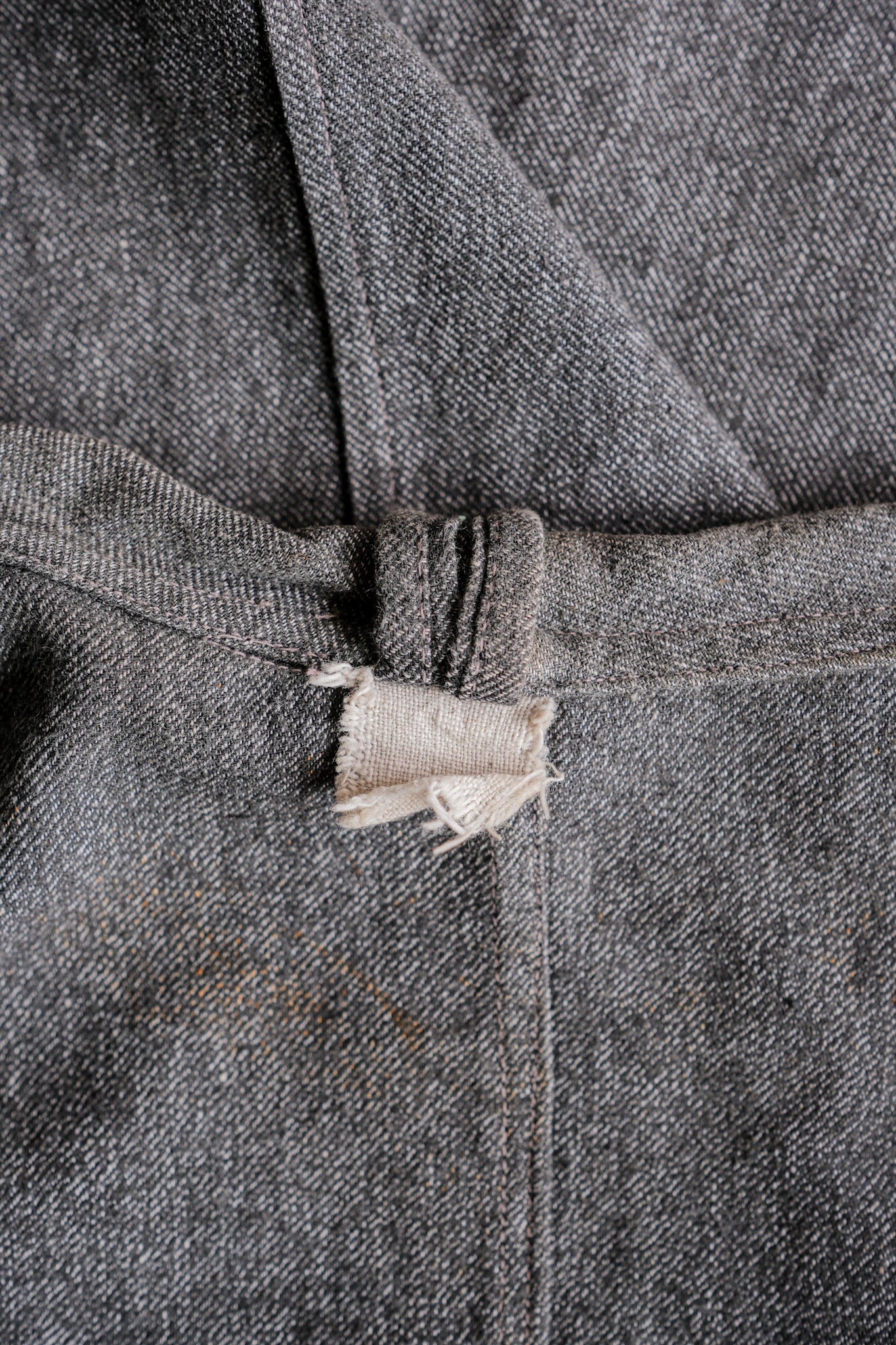 ［~30's］French Vintage Salt & Pepper Cotton Twill Work Coat