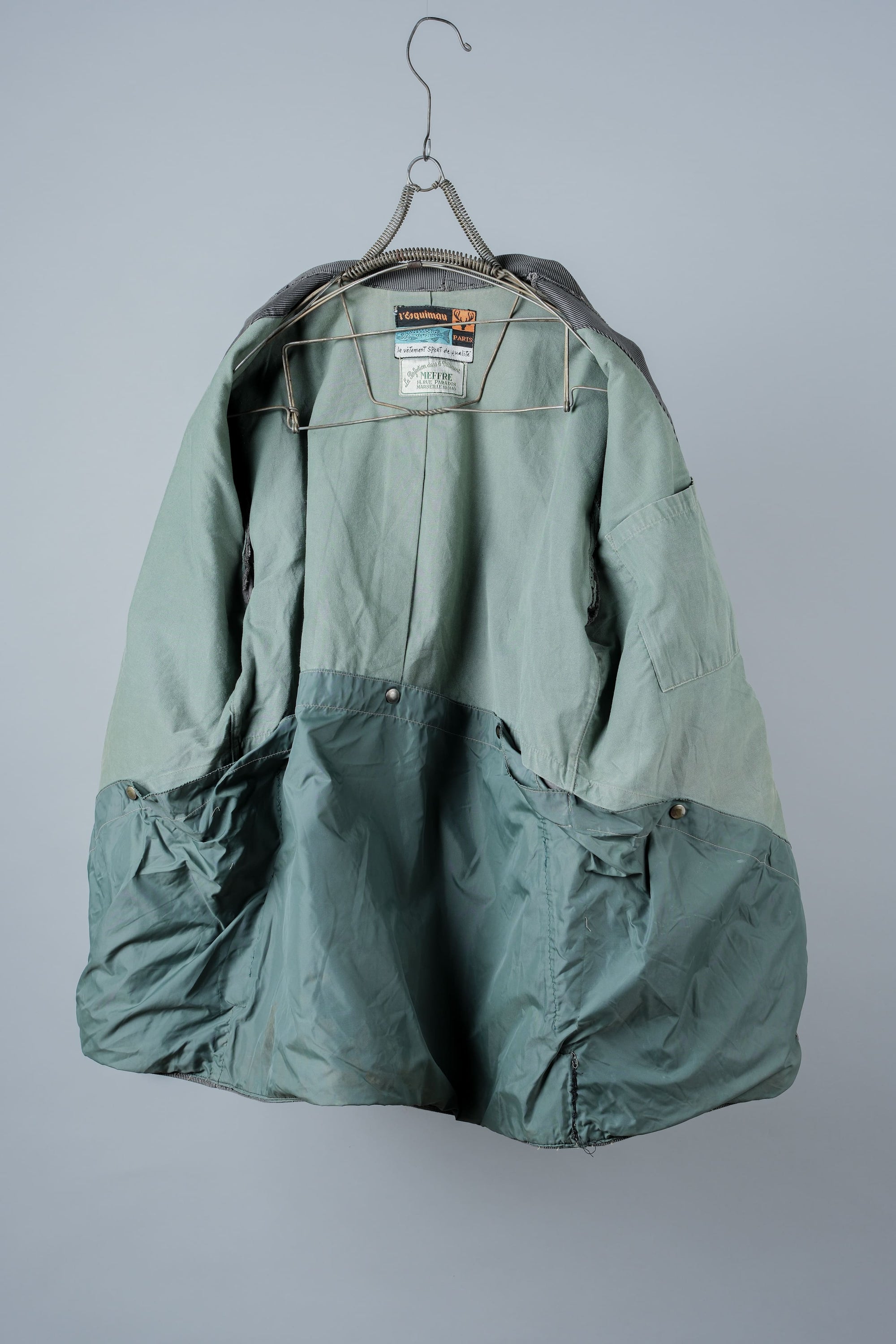 ［~60's］French Vintage Printed Moleskin Lapel Hunting Jacket "L'ESQUIMAU"