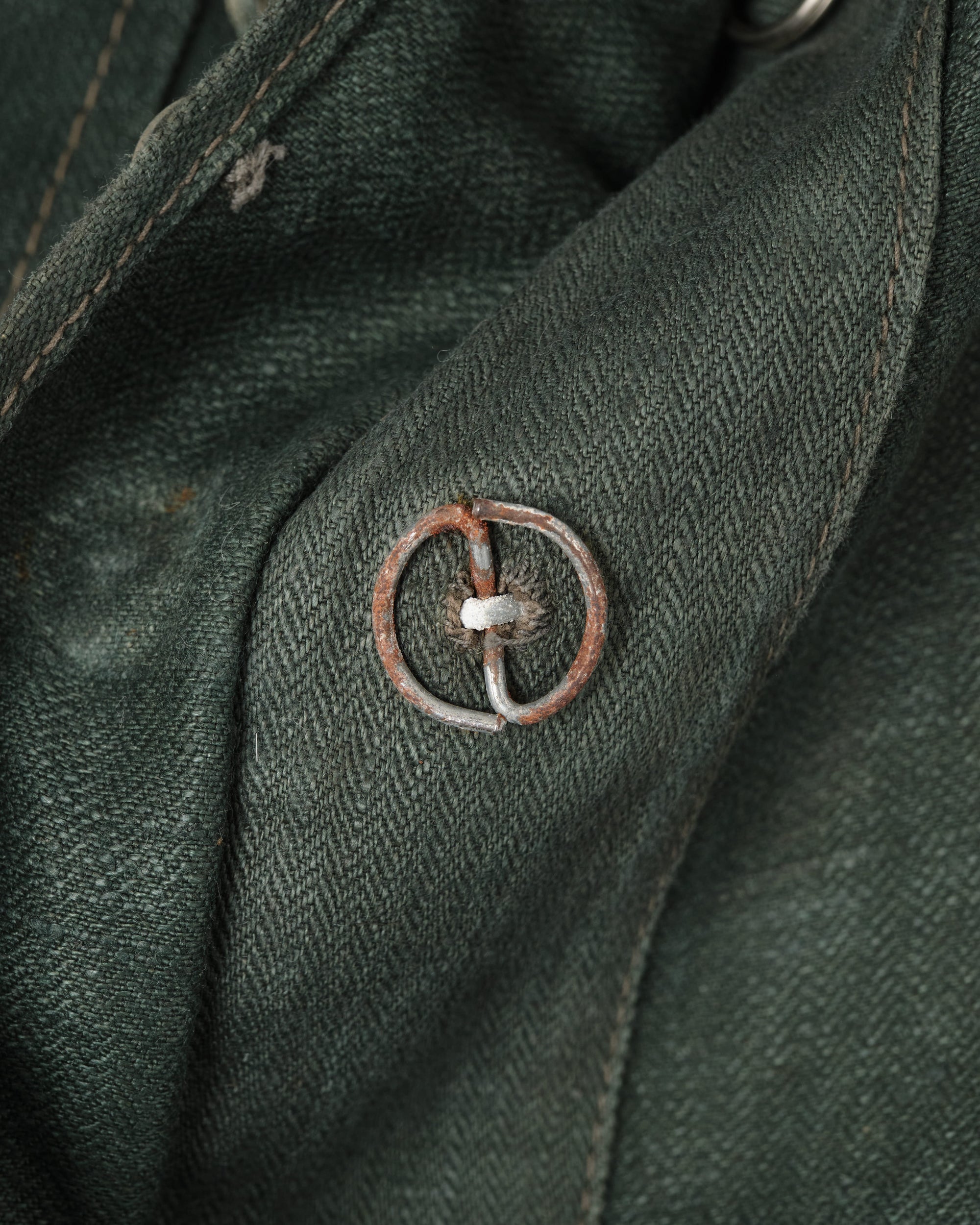 ［~40’s］WWII German Army Green Drillich HBT Linen Summer Field Jacket "Wehrmacht"