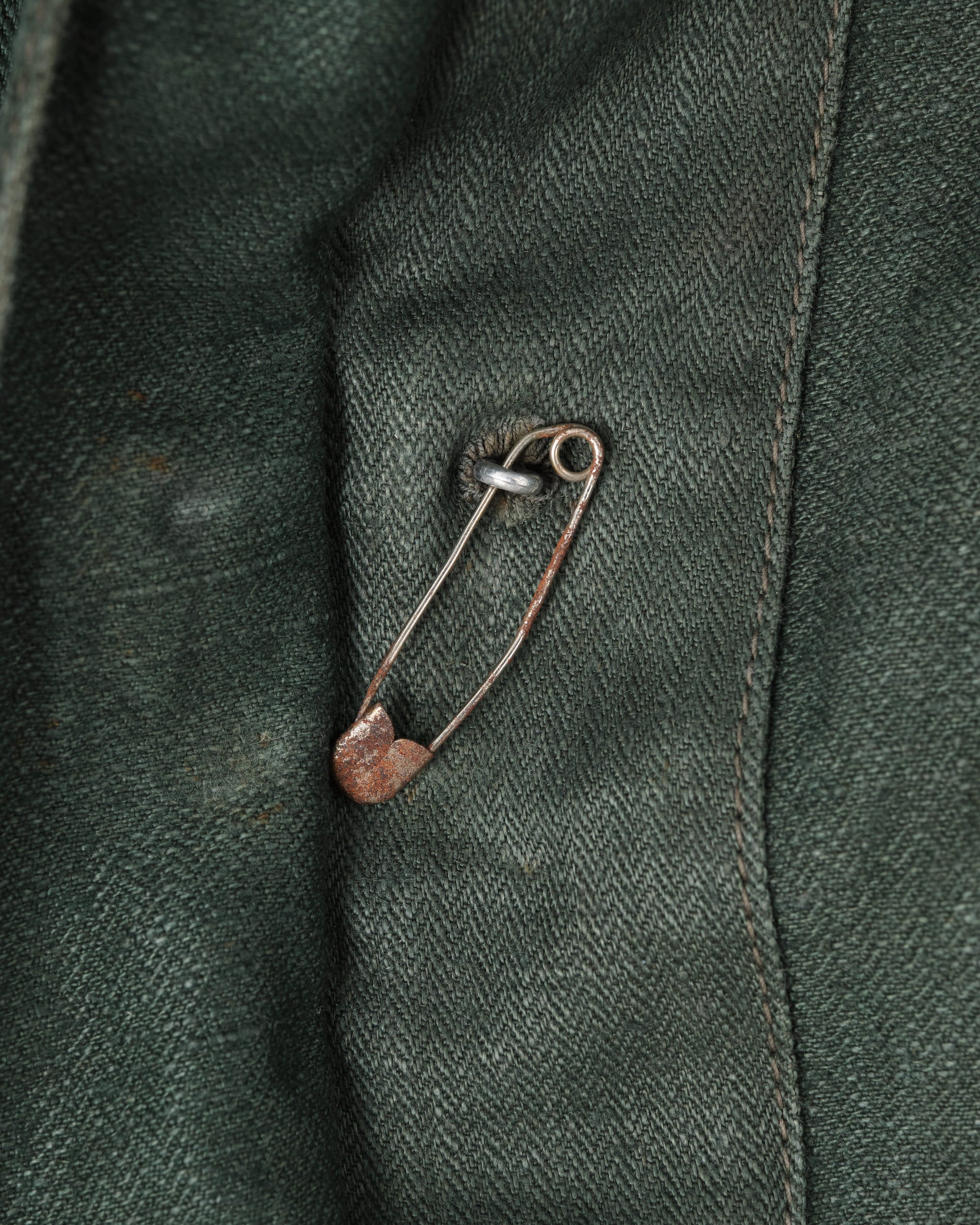 ［~40’s］WWII German Army Green Drillich HBT Linen Summer Field Jacket "Wehrmacht"