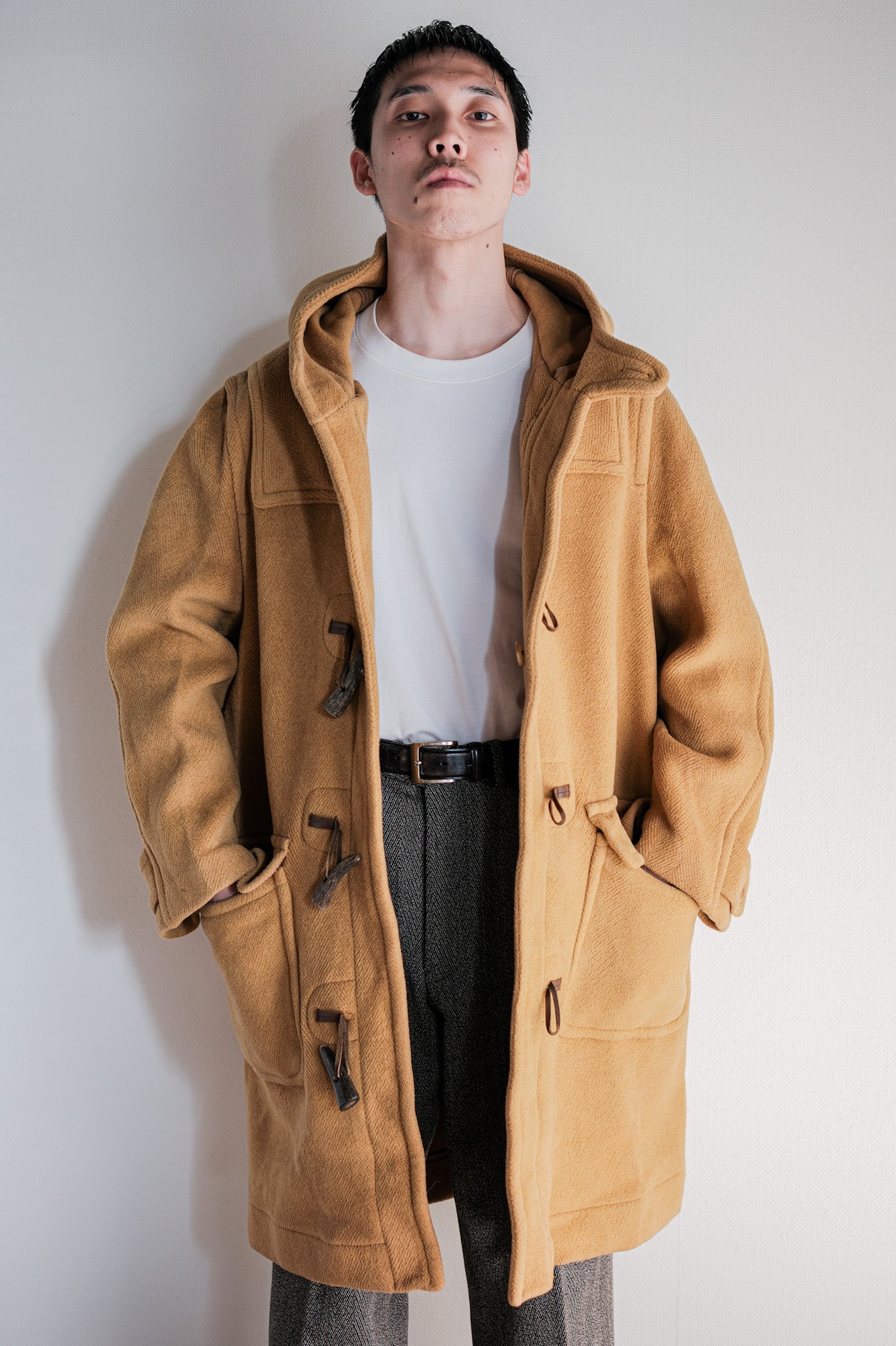 ［~90's］Old INVERTERE HBT Wool Duffle Coat Size.38R "Moorbrook"