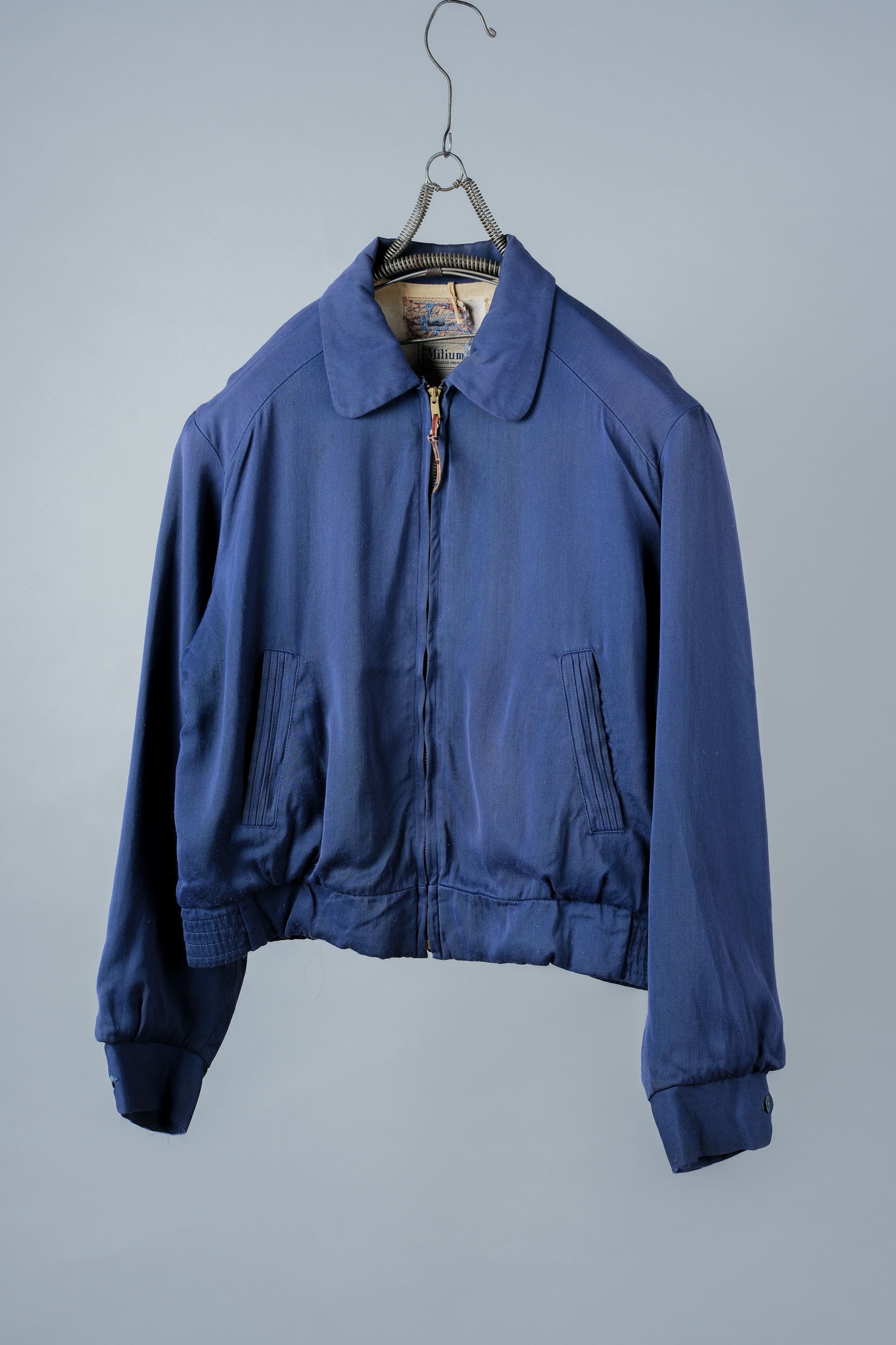 ［~50's］American Vintage Navy Rayon Gabardine Jacket