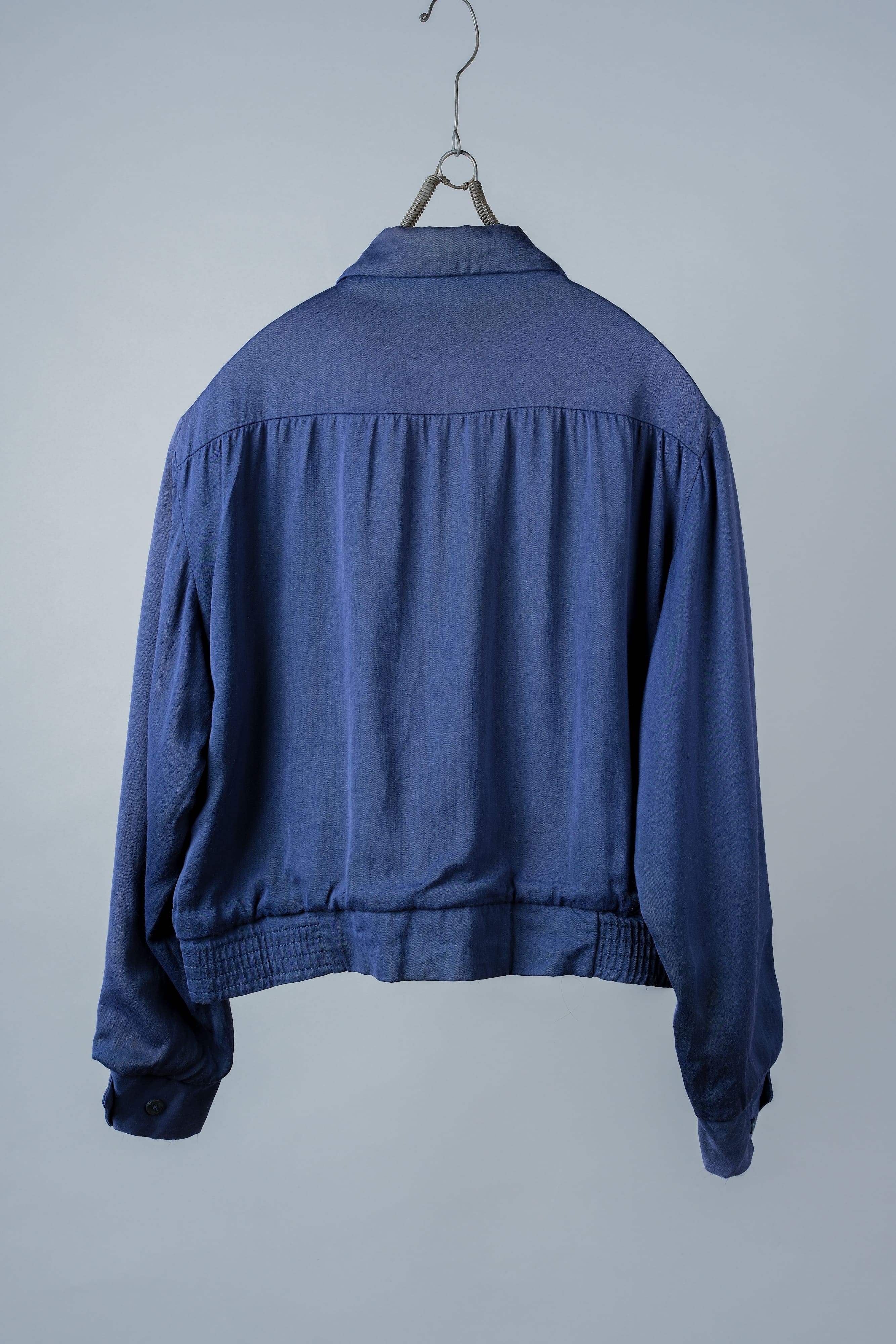 【~50's】American Vintage Navy Rayon Gabardine Jacket