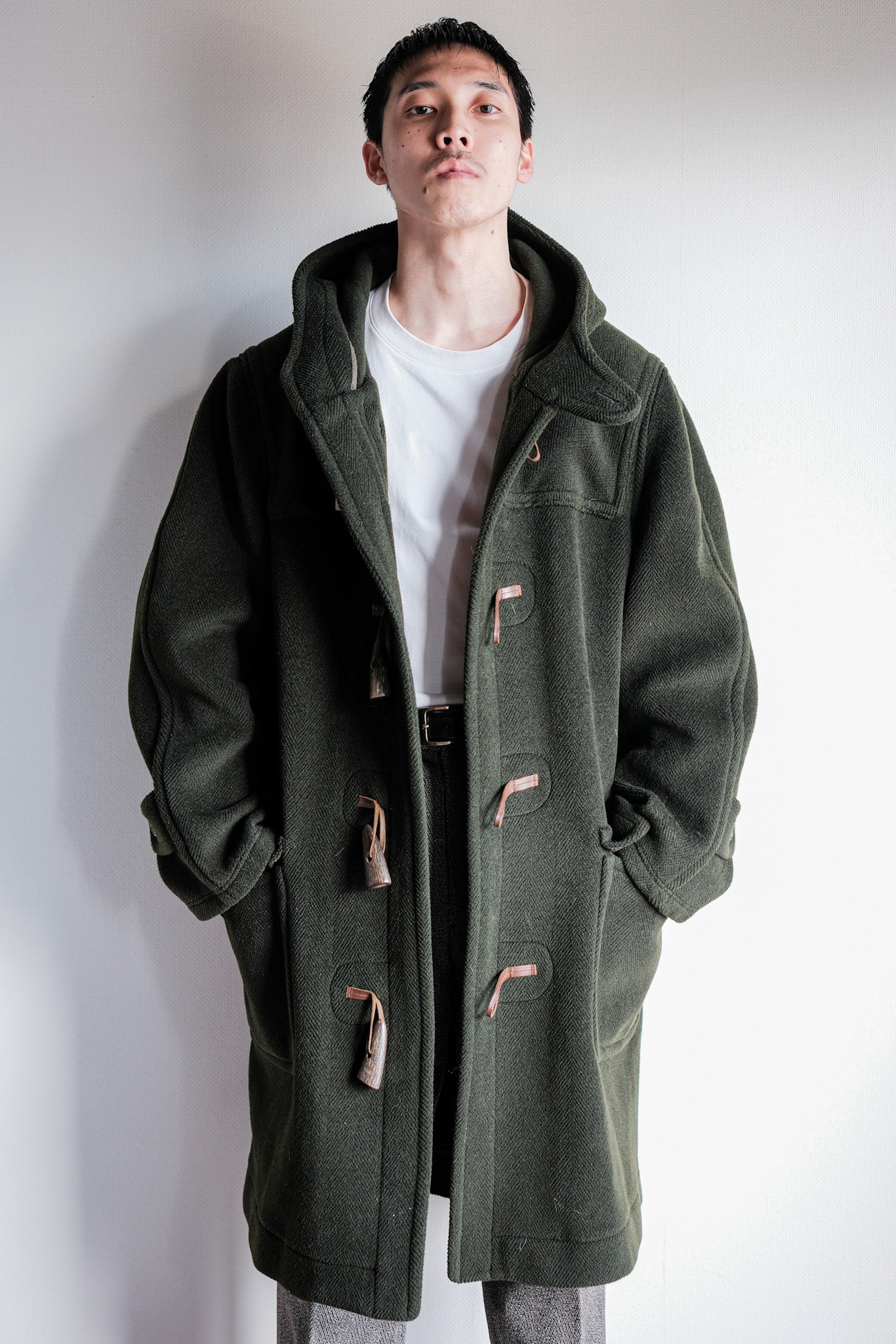 ［~90's］Old INVERTERE HBT Wool Duffle Coat "Moorbrook" "DAVIDE CENCI 別注"