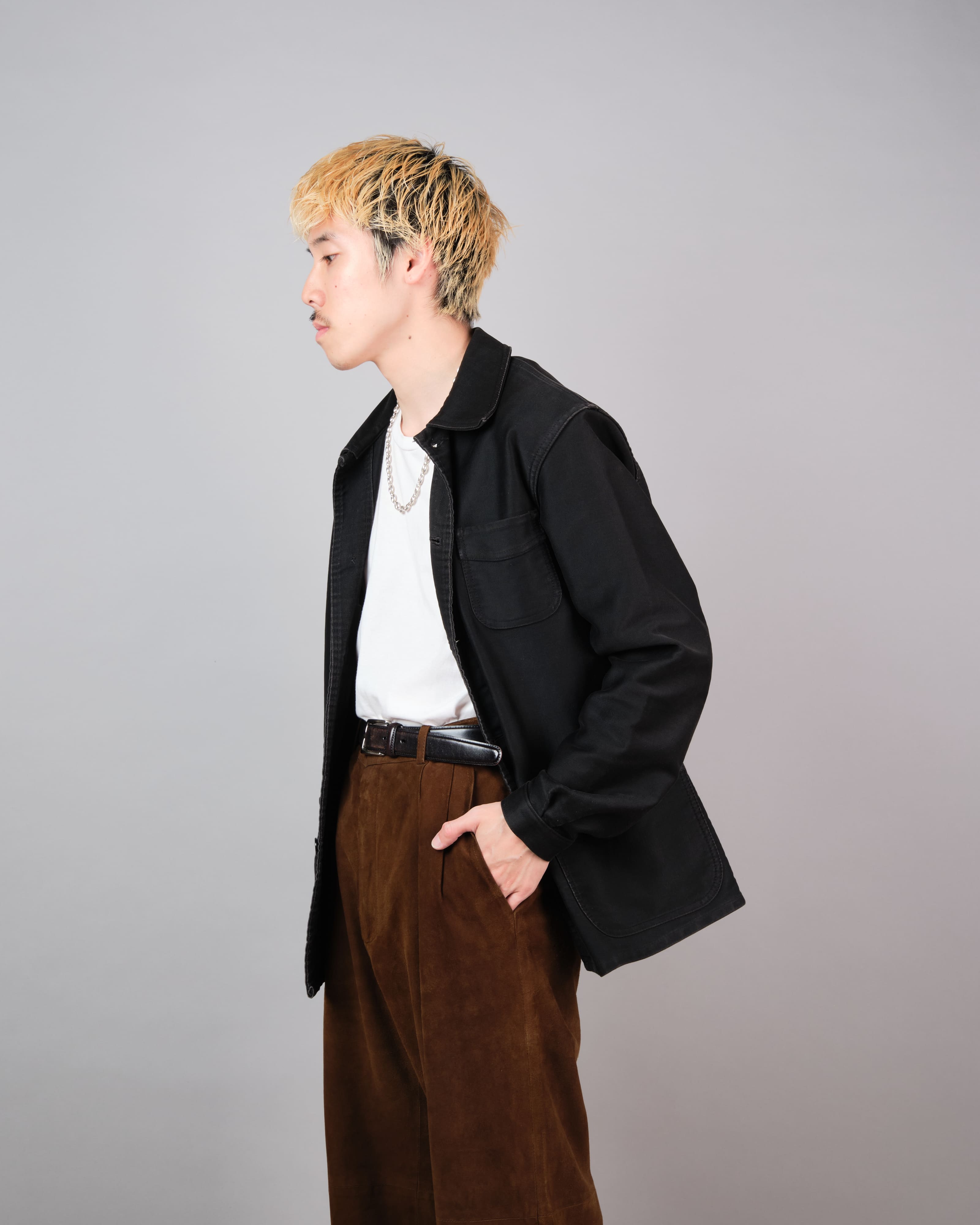 LE MONT ST MICHELブラックモールスキン ジャケット 46