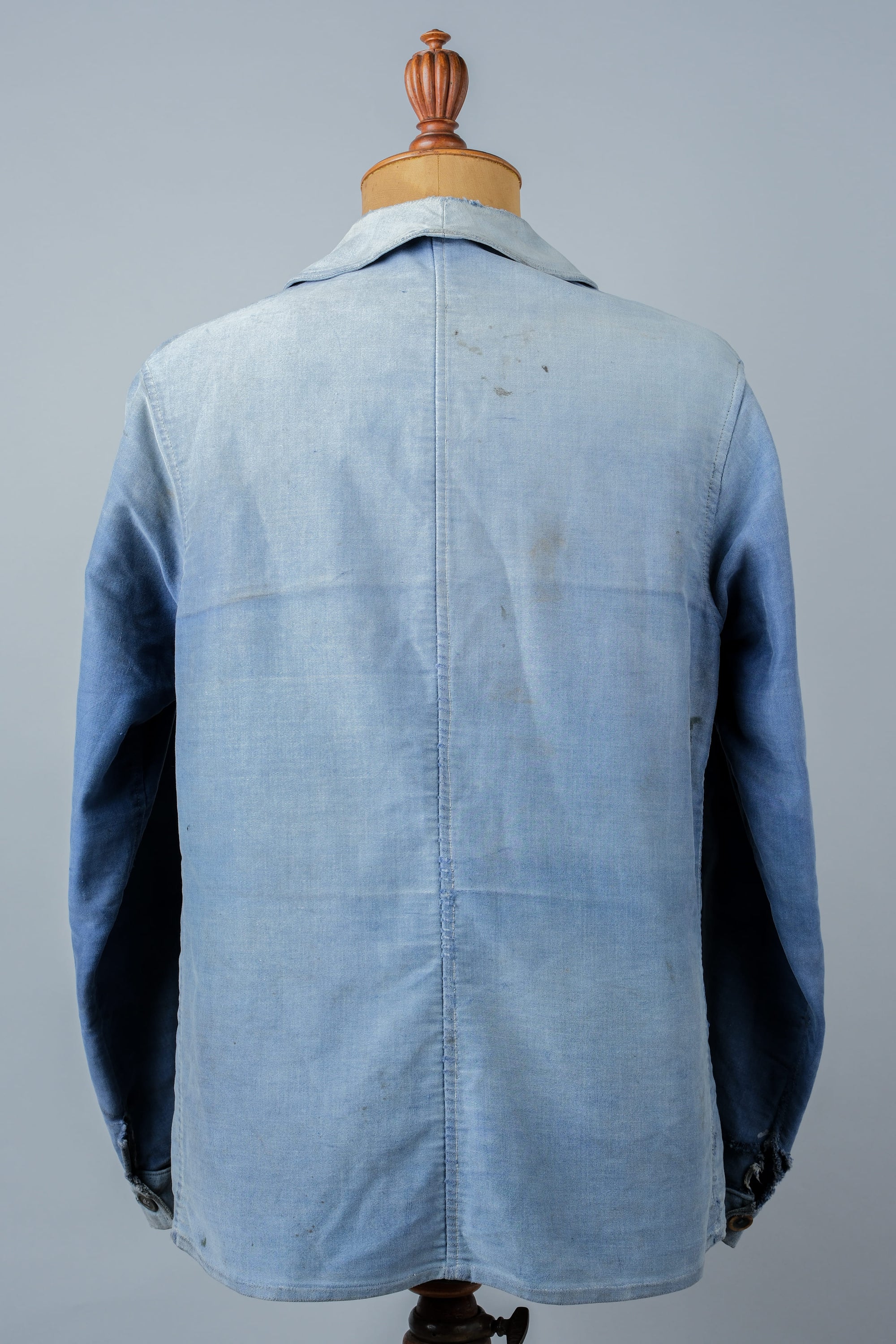 ［~40’s］French Vintage Blue Moleskin Work Jacket "Le Mont St. Michel"