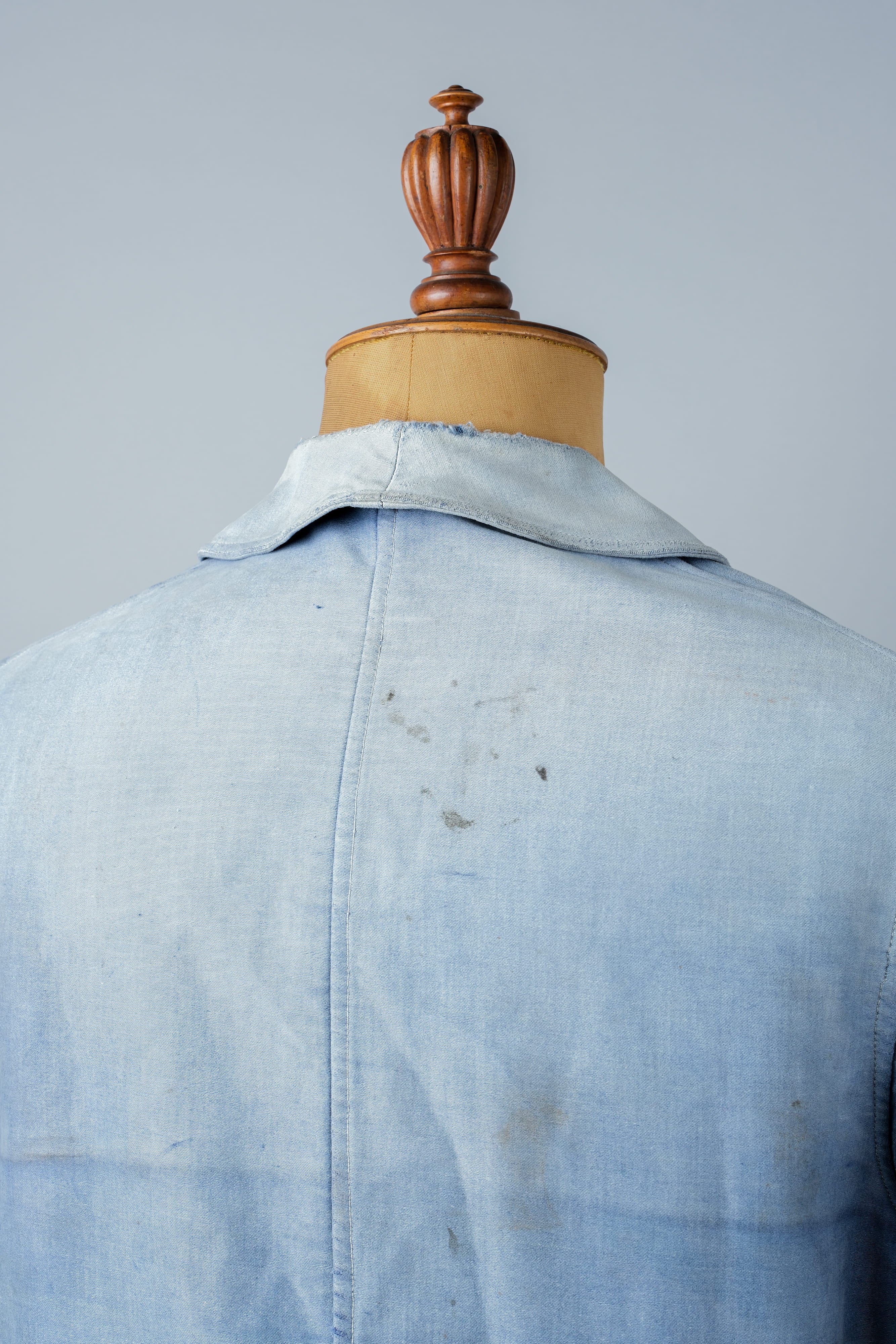 【~40’s】French Vintage Blue Moleskin Work Jacket "Le Mont St. Michel"