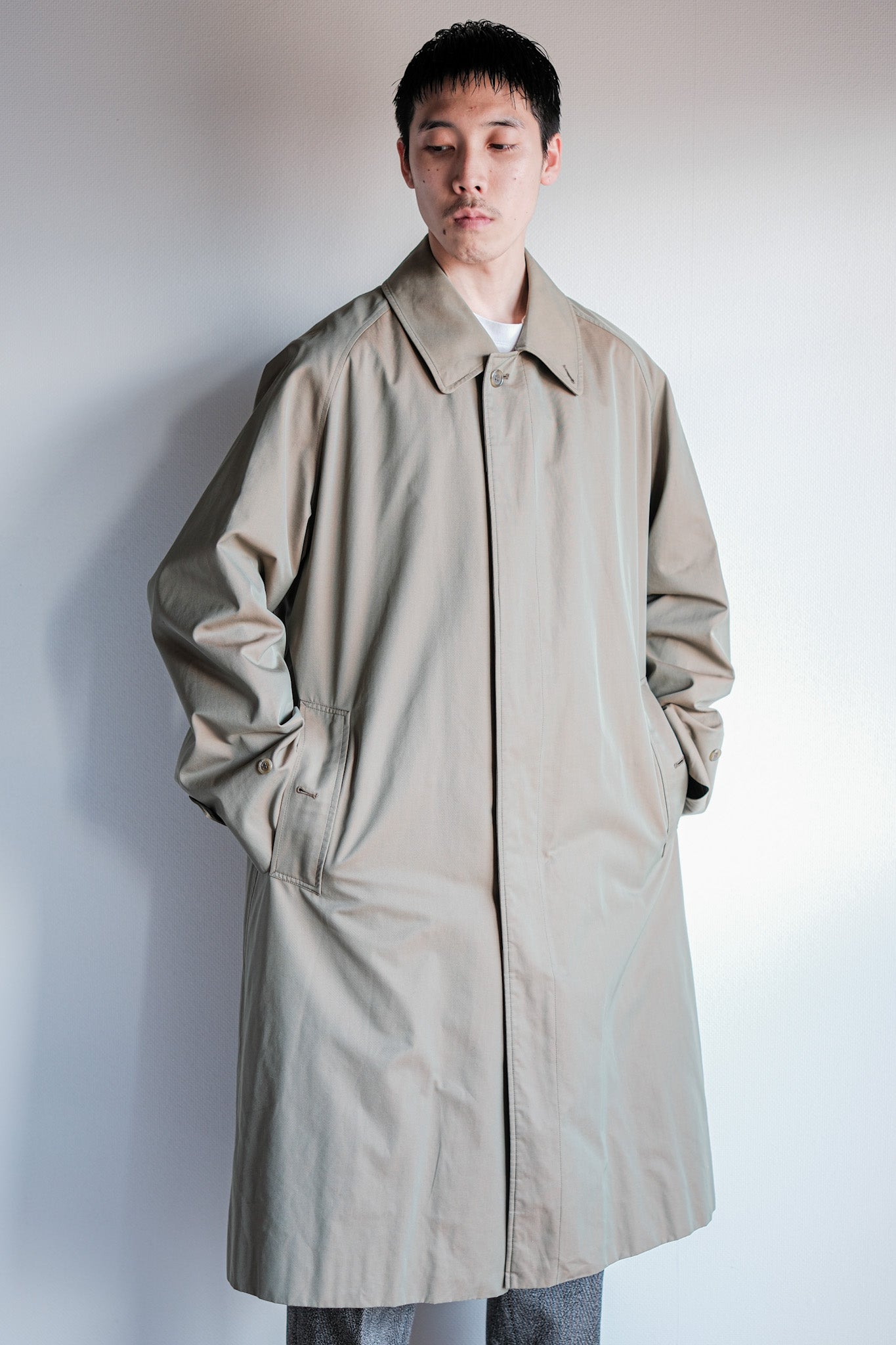 【~80's】Vintage Burberrys Single Raglan Balmacaan Coat C100 With Liner Size.50REG "TAMAMUSHI"