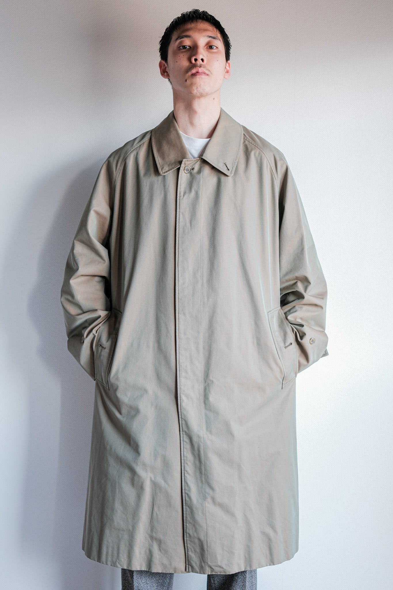 [~ 80's] Vintage Burberrys Single Raglen Balmacaan Coat C100 with Liner  Size.50REG 