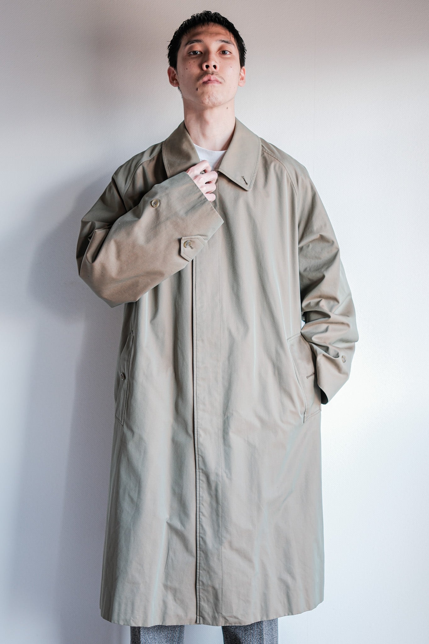[〜80年代]復古burberrys單raglen balmacaan外套C100帶有襯裡尺寸。50REG“ tamamushi”