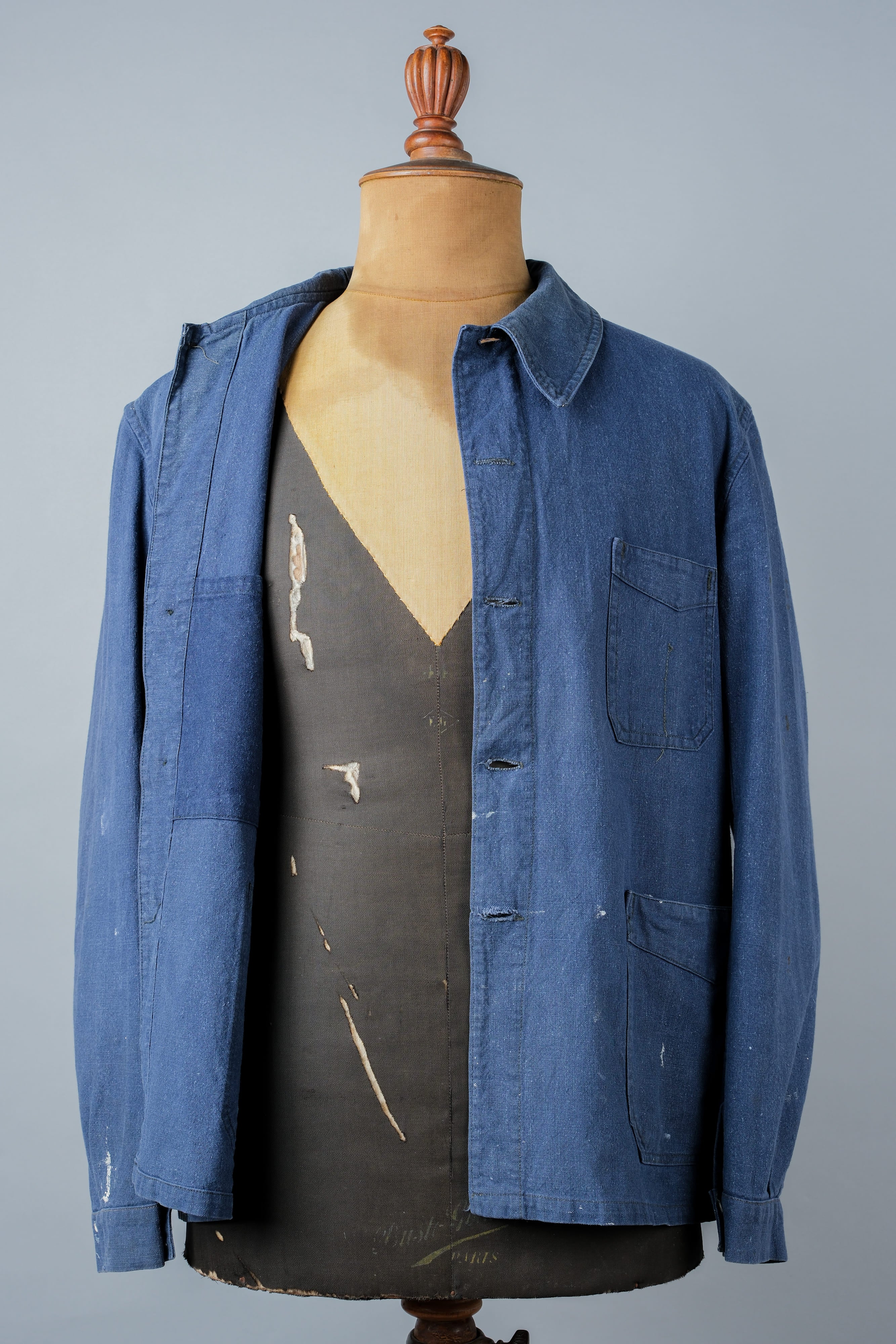 【~40's】French Vintage Indigo Metis Work Jacket