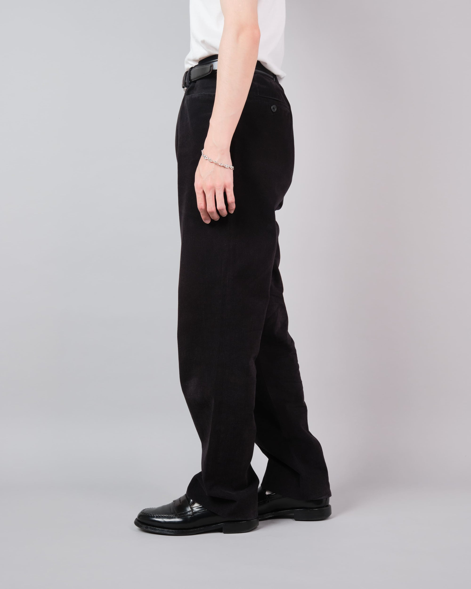 ［~90’s］Old BERNARD ZINS Black Cotton Twill Trousers Size.44 "EMILIO BATCHI 別注"