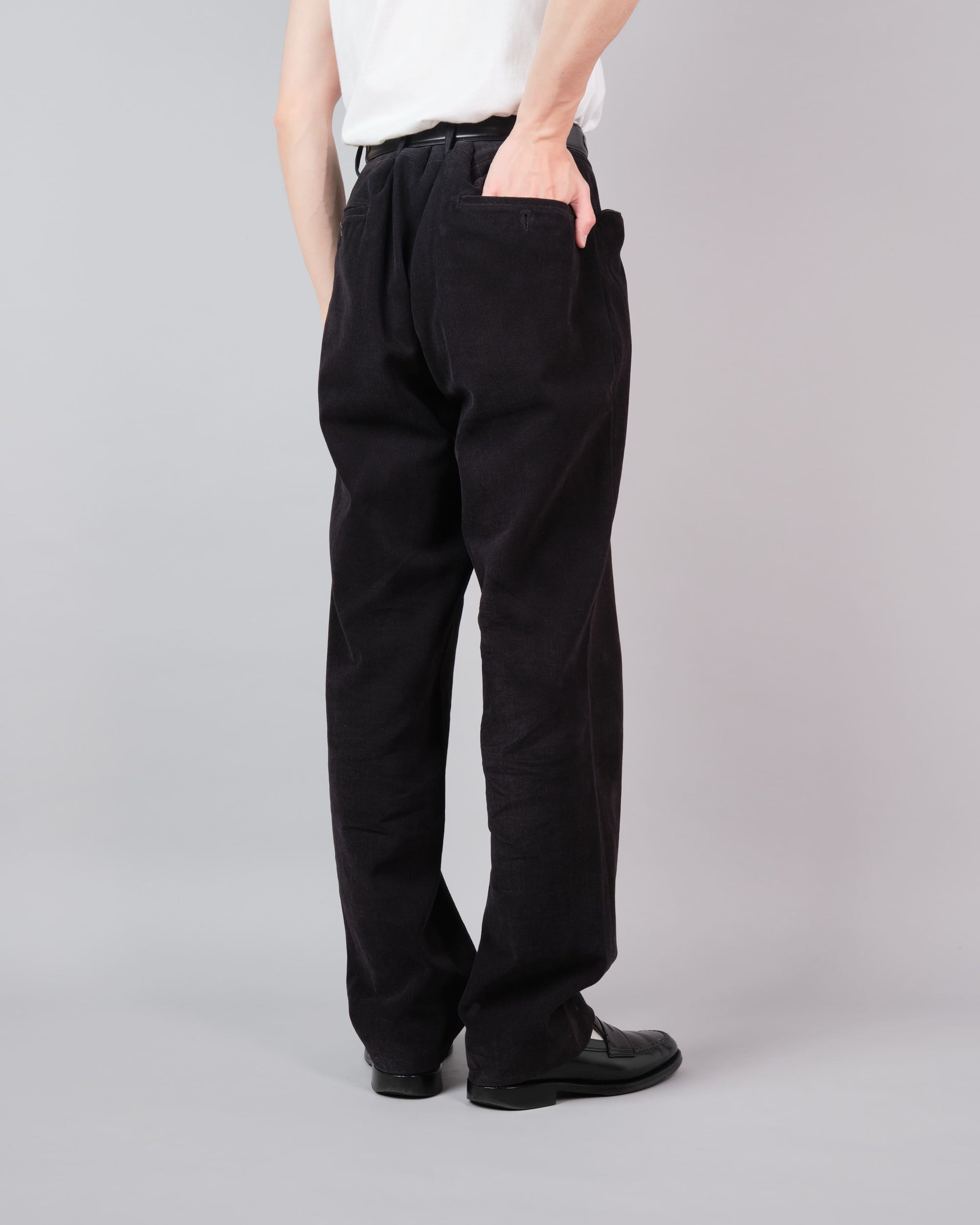 ［~90’s］Old BERNARD ZINS Black Cotton Twill Trousers Size.44 "EMILIO BATCHI 別注"
