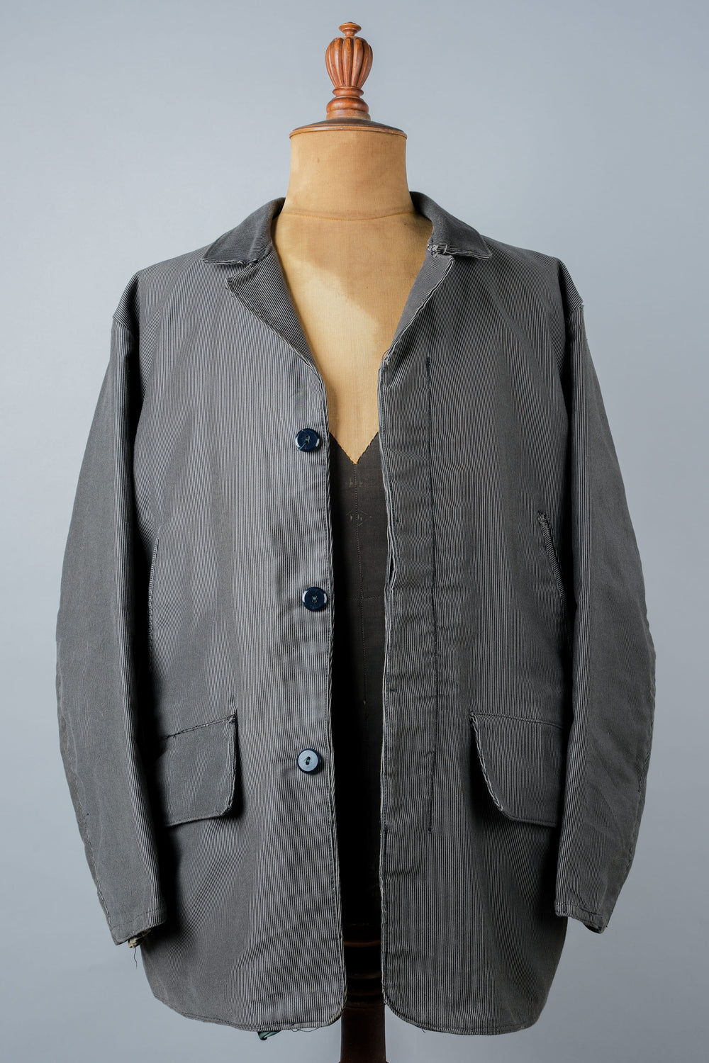 【~60's】French Vintage Printed Moleskin Lapel Hunting Jacket "L'ESQUIMAU"