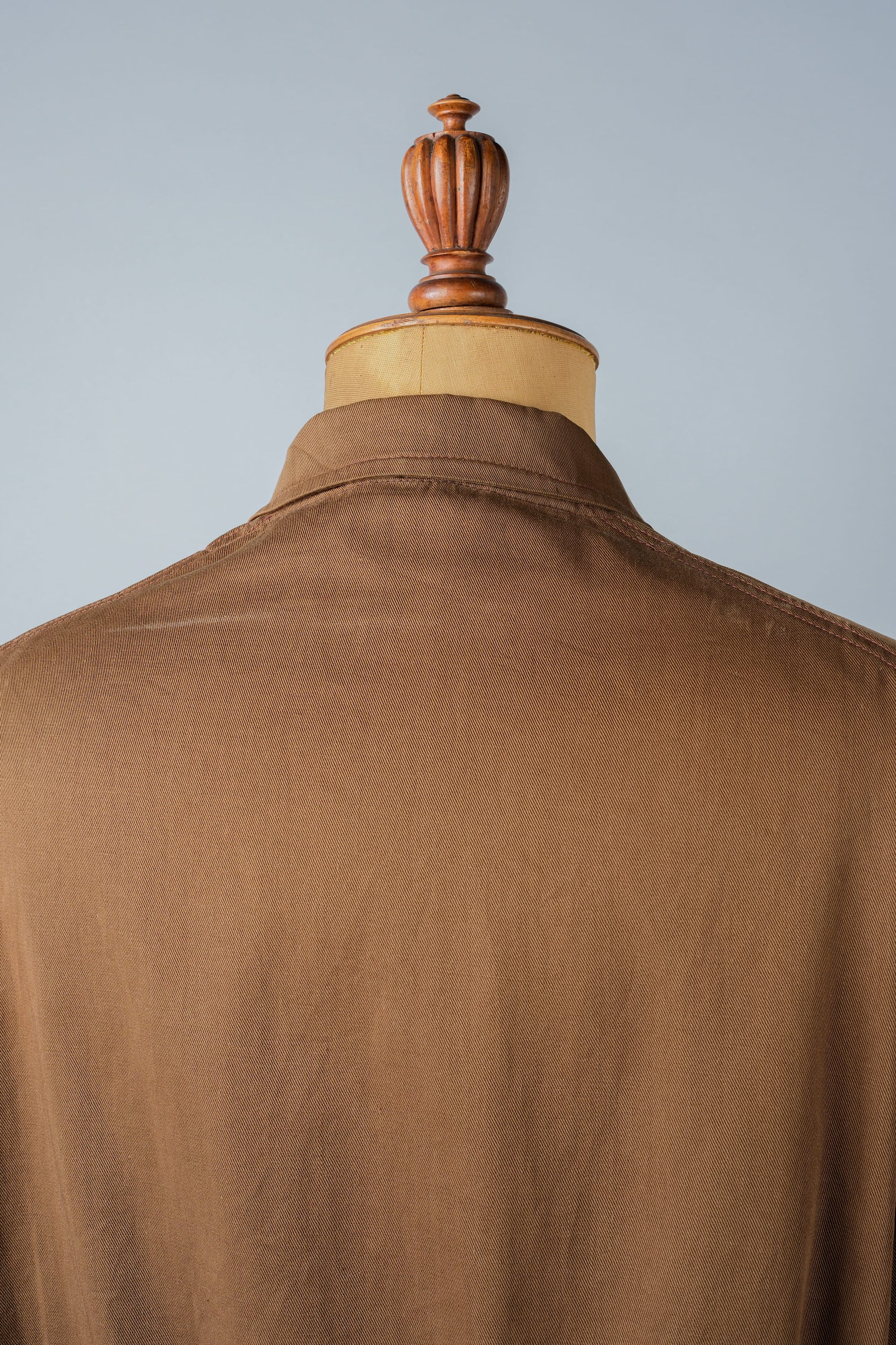 ［~50's］French Vintage Brown Cotton Thin Twill Lapel Work Jacket "Adolphe Lafont"