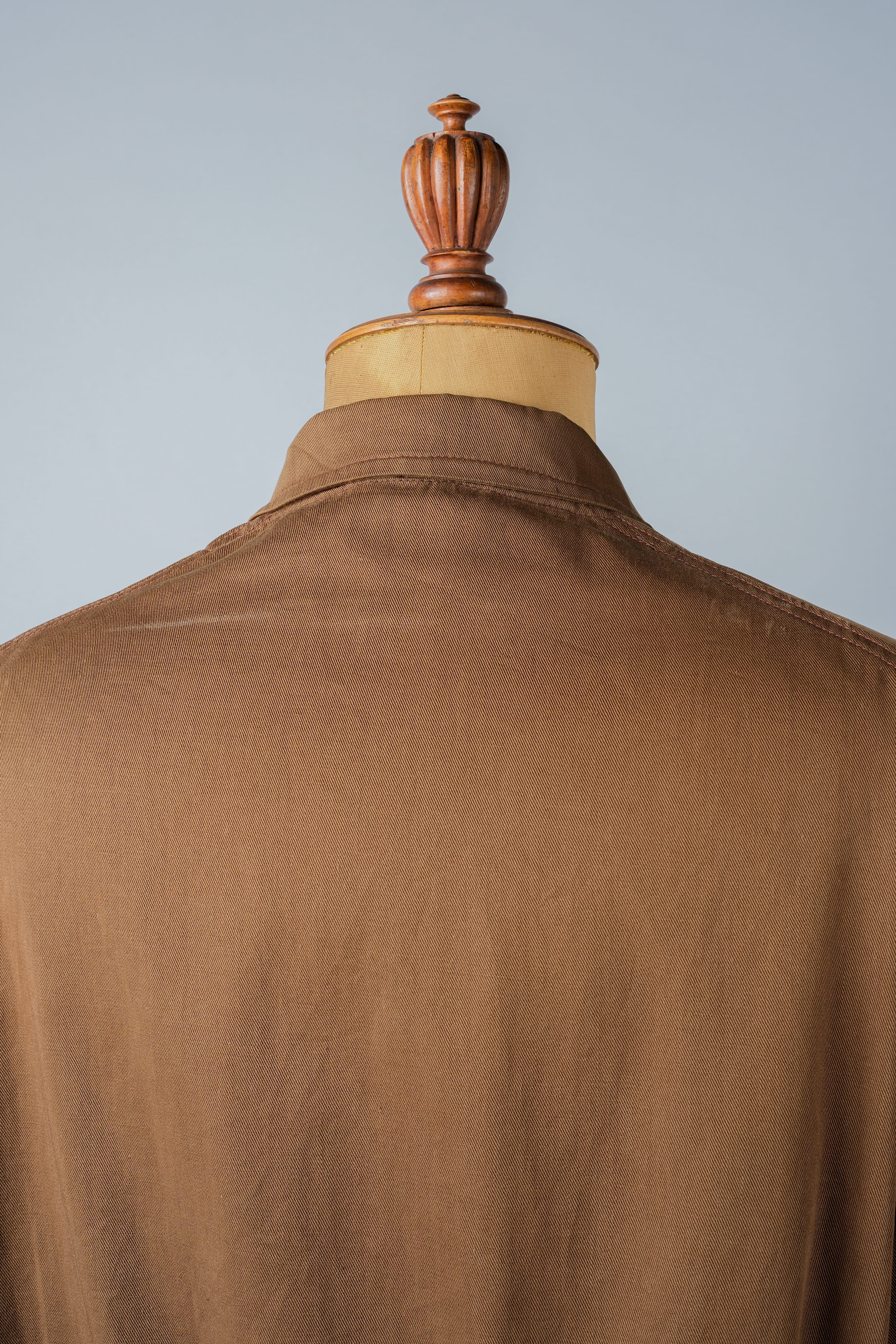 【~50's】French Vintage Brown Cotton Thin Twill Lapel Work Jacket "Adolphe Lafont"