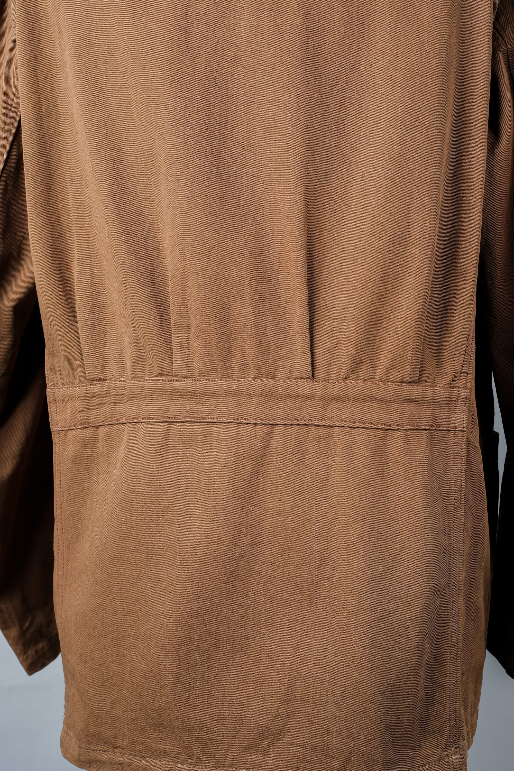 ［~50's］French Vintage Brown Cotton Thin Twill Lapel Work Jacket "Adolphe Lafont"