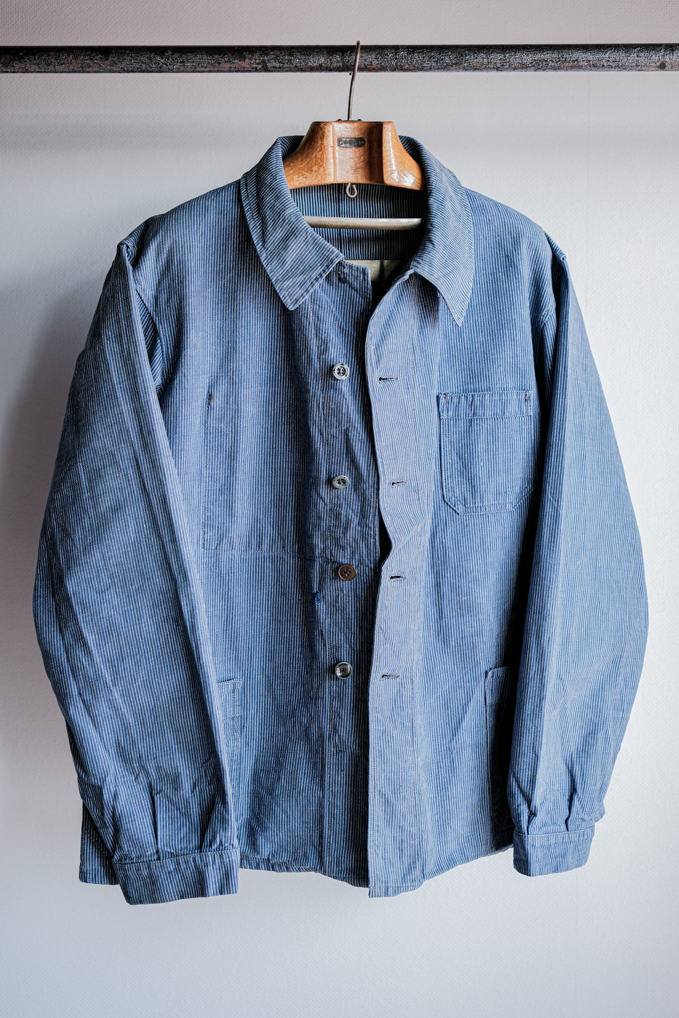 [~ 40's] Italian Vintage Cotton Striped Work Jacket