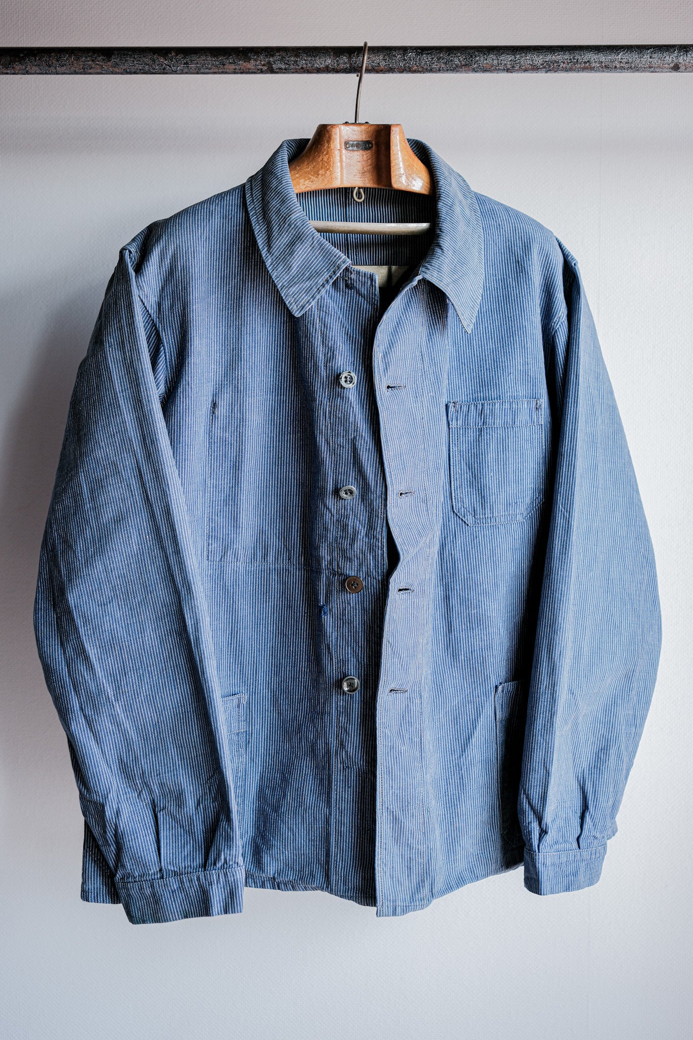 ［~40's］Italian Vintage Cotton Striped Work Jacket