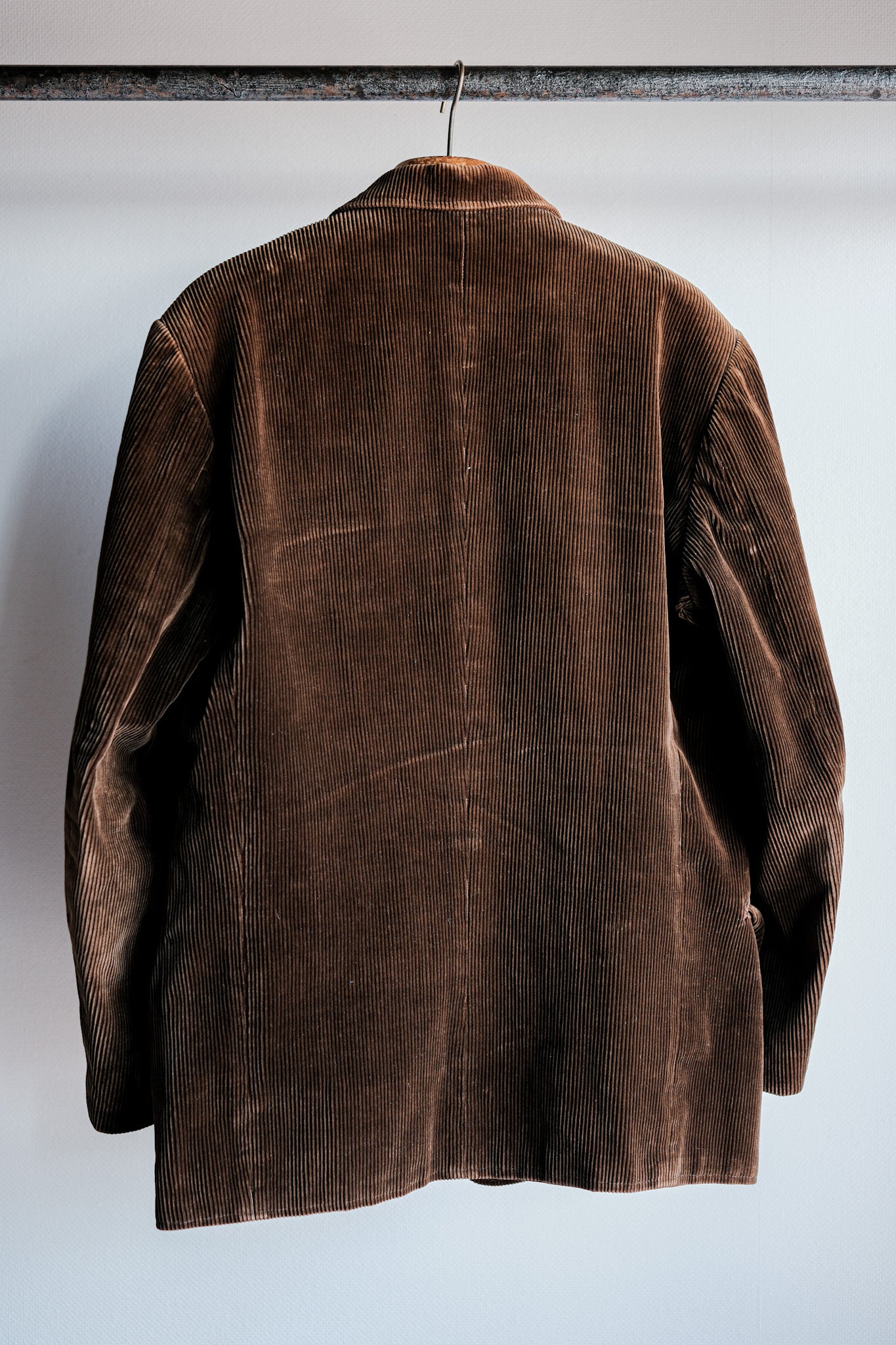 [〜40年代]法國復古棕色燈芯絨翻領夾克“ le Mont St. Michel”