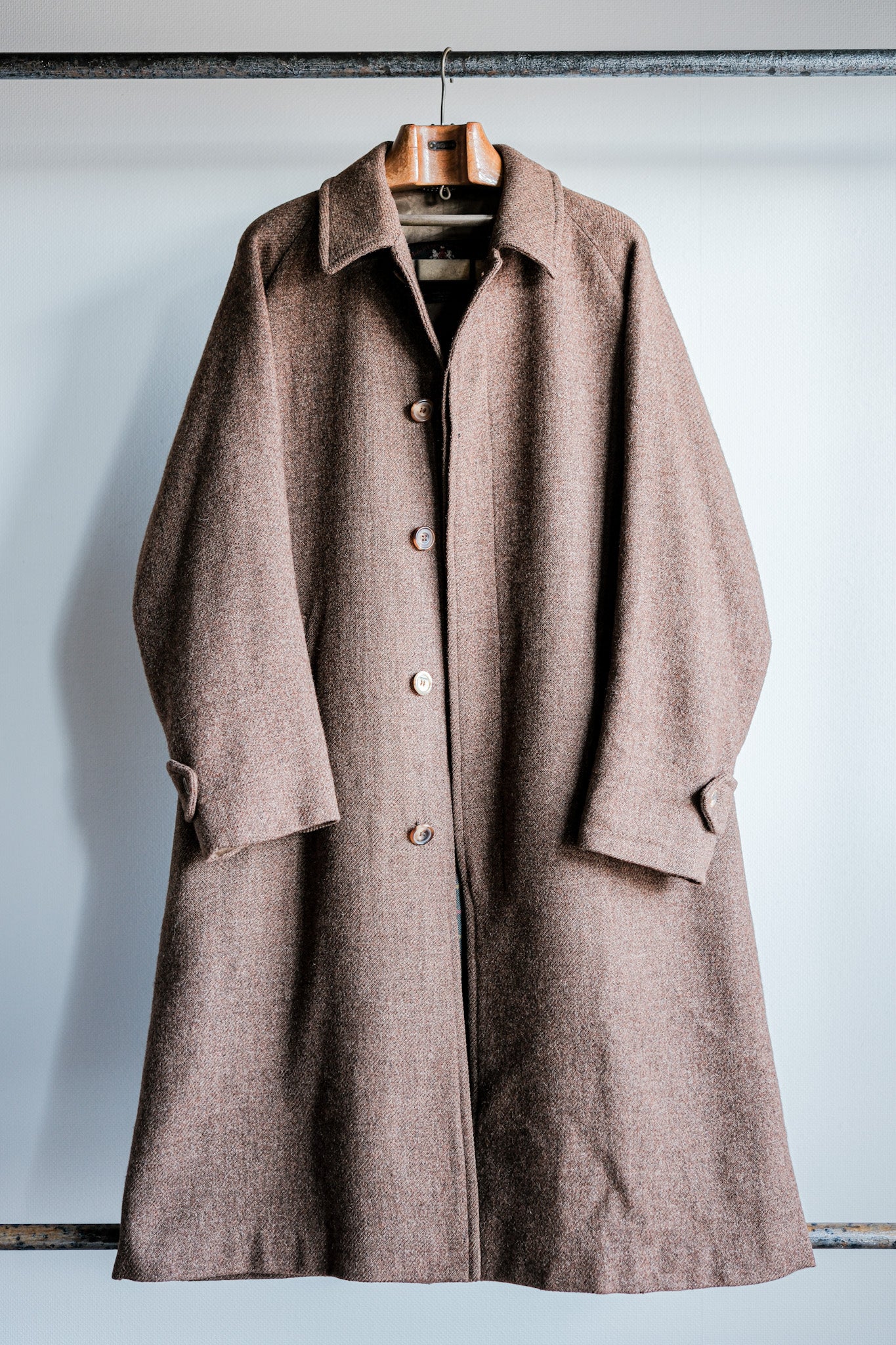 ［~90's］OLD ENGLAND PARIS Single Raglan Wool Balmacaan Coat