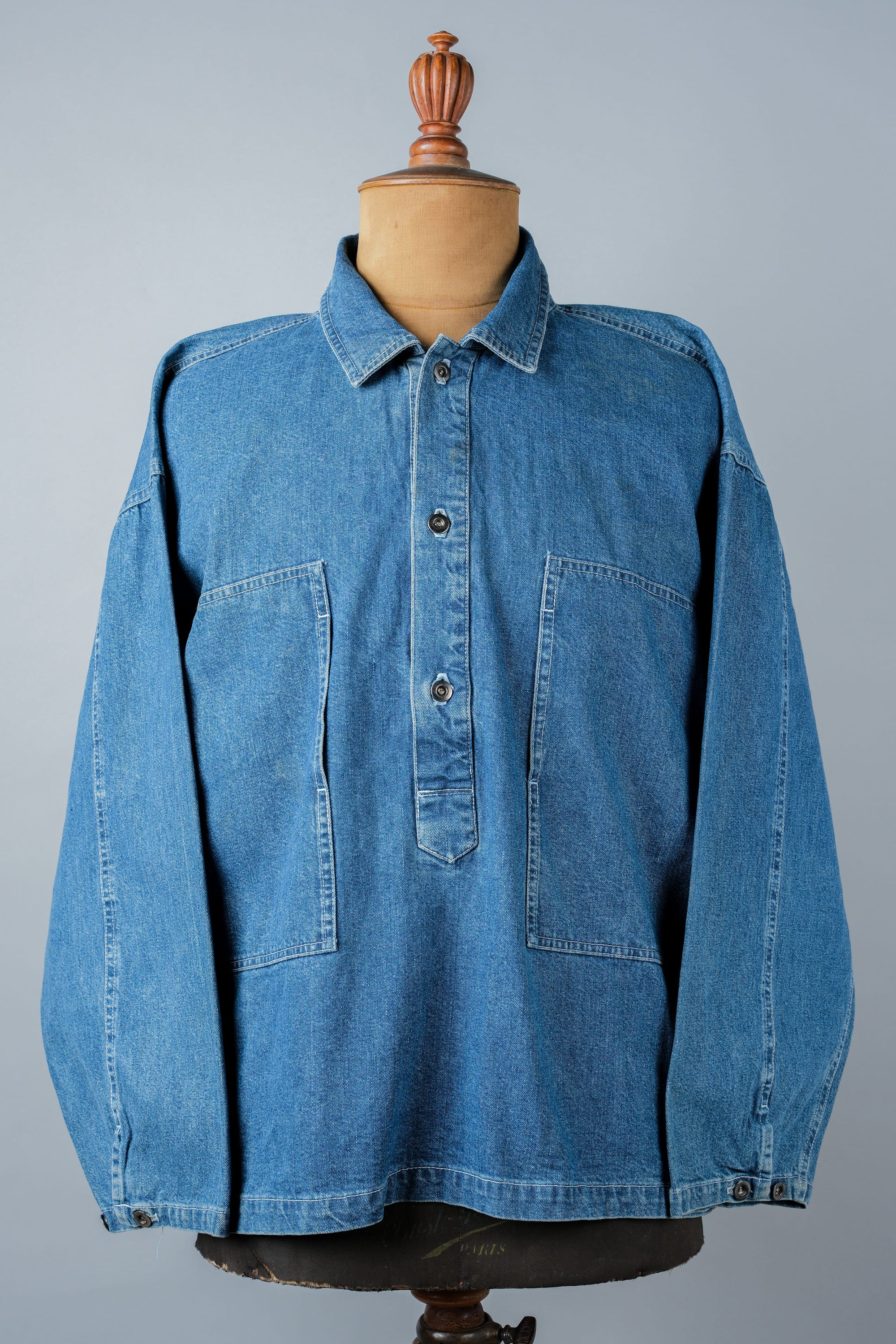 ［~90's］American Vintage U.S.ARMY Type Dungaree Denim Pullover Jumper Size.M