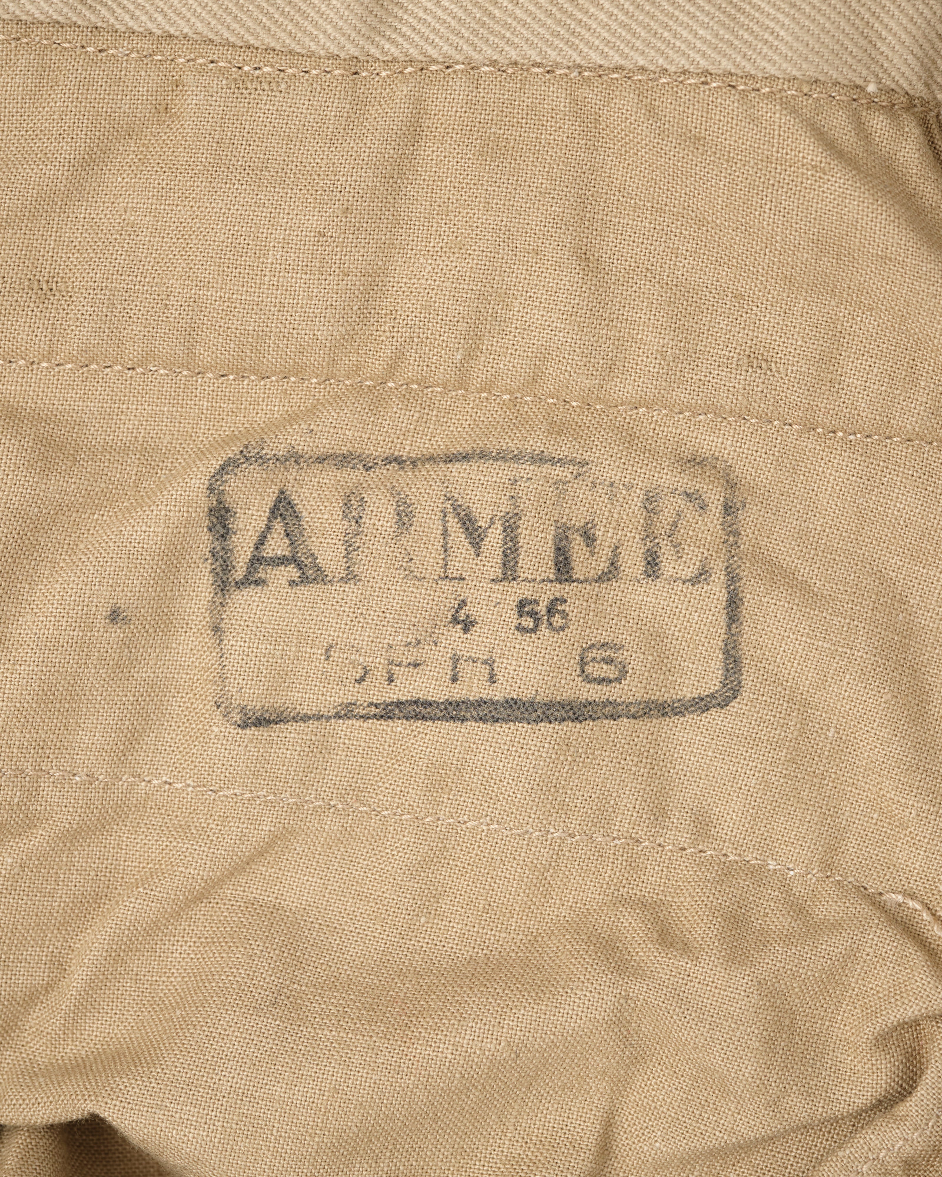 [~ 50's] Taille des pantalons chino de l'armée française M52.21