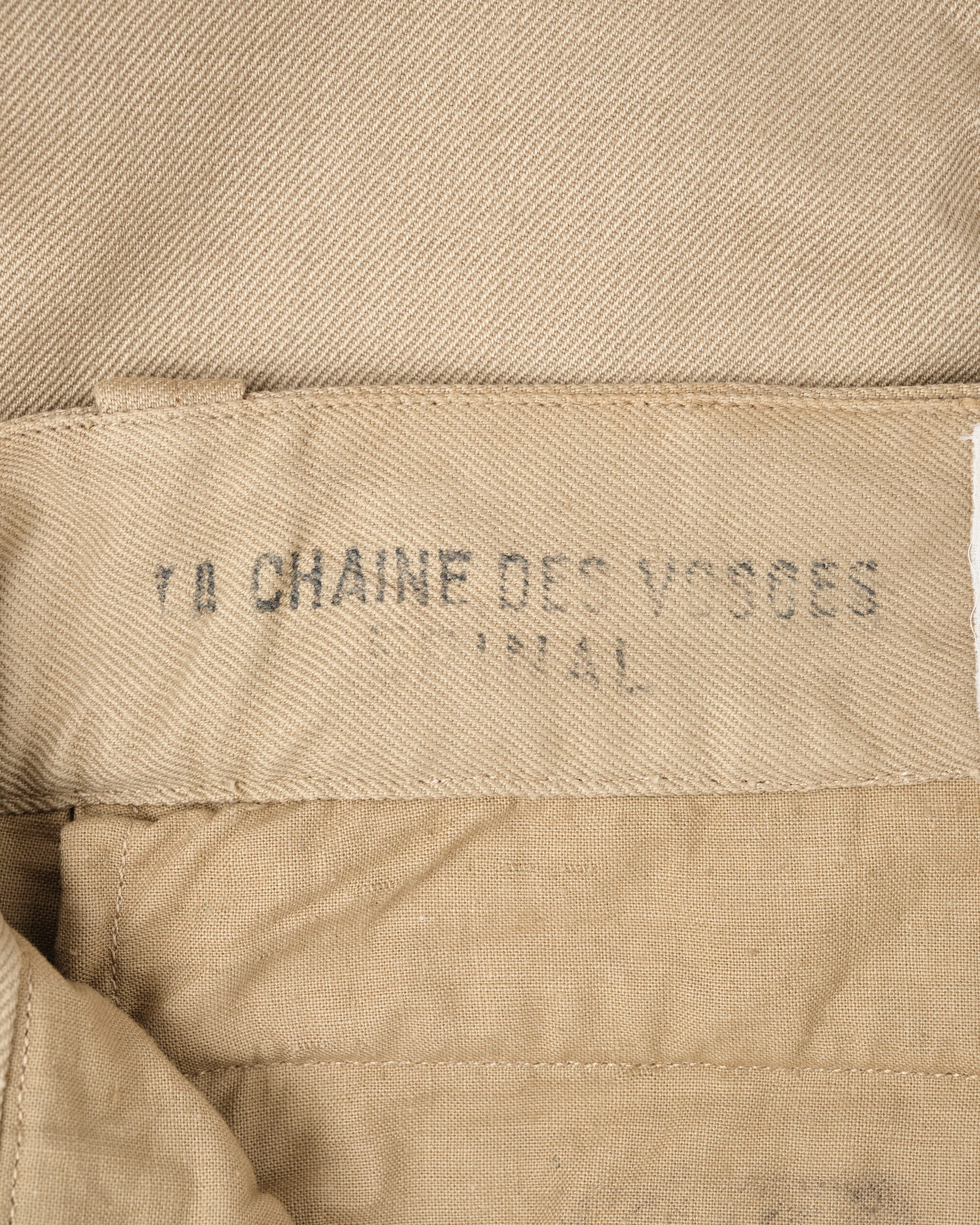 [~ 50's] Taille des pantalons chino de l'armée française M52.21
