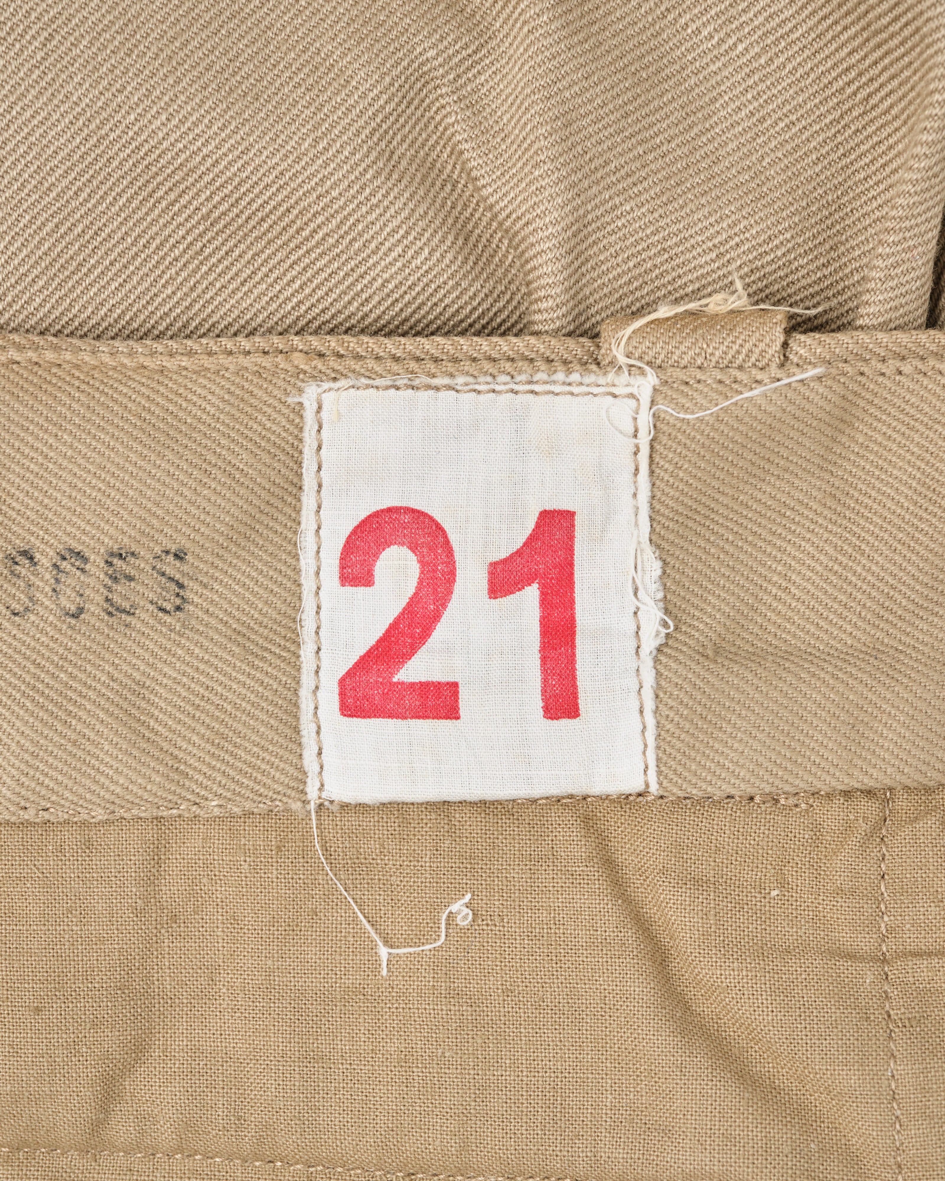 [~ 50's] Taille des pantalons chino de l'armée française M52.21