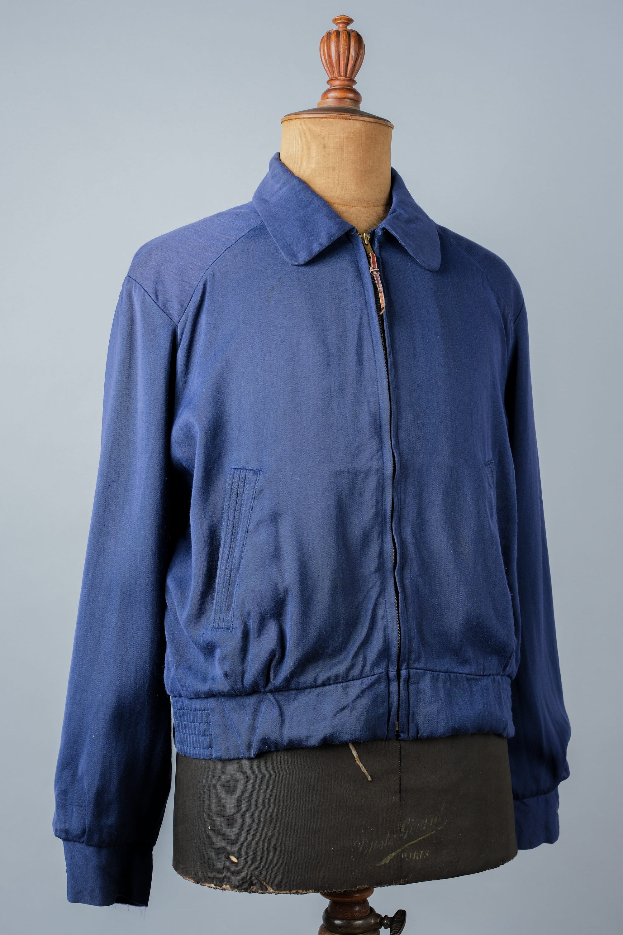 ［~50's］American Vintage Navy Rayon Gabardine Jacket