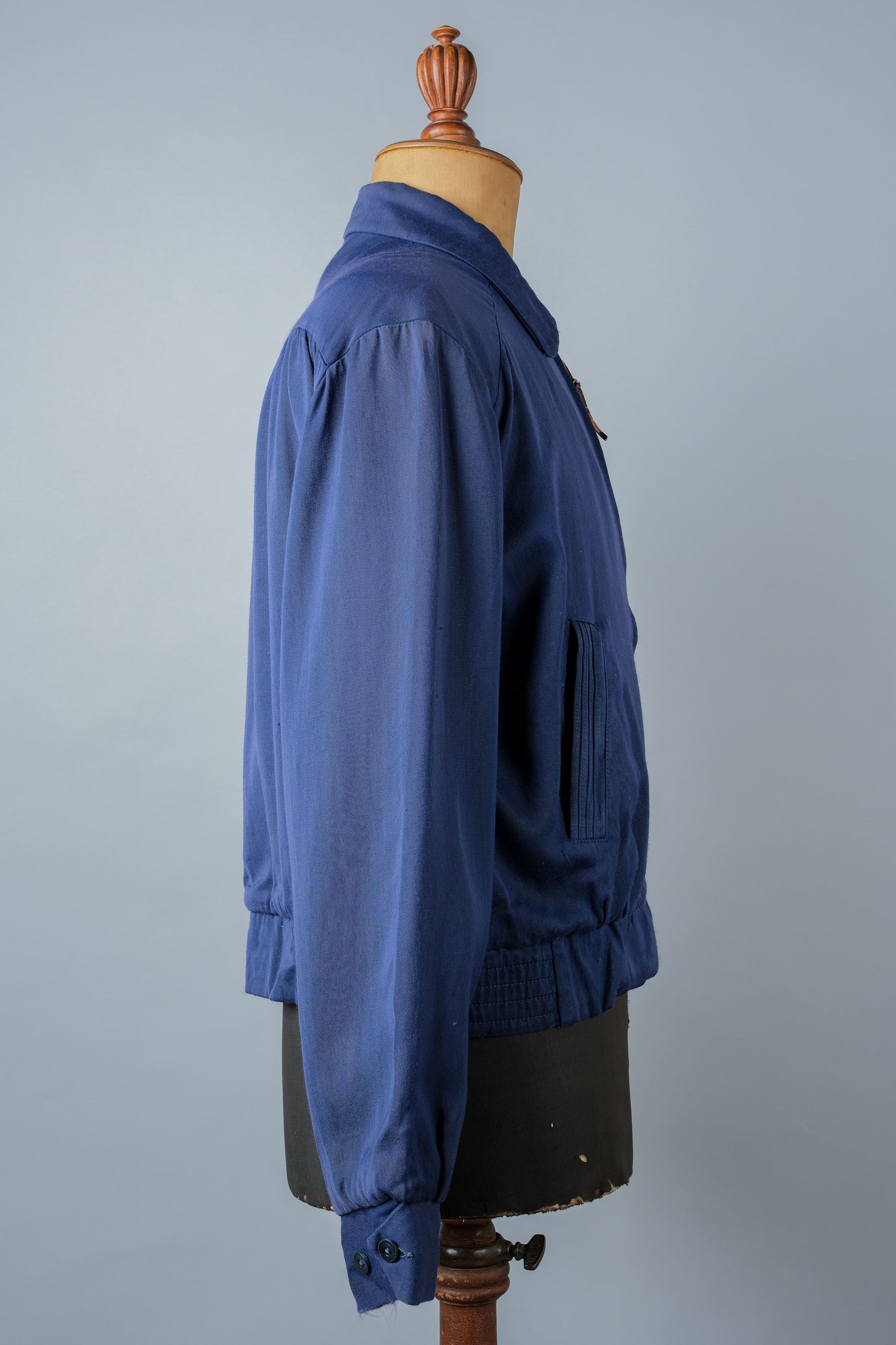 ［~50's］American Vintage Navy Rayon Gabardine Jacket