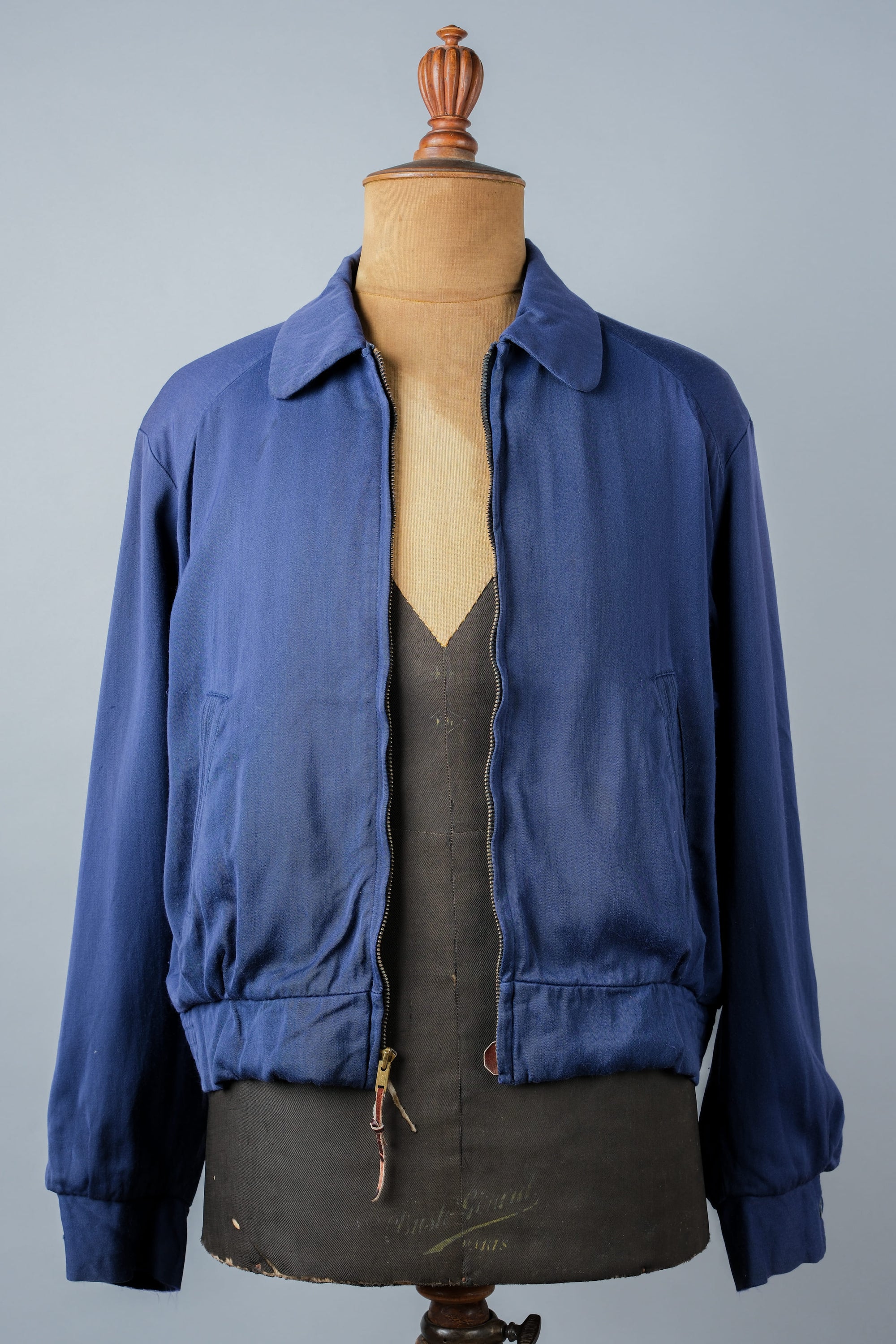 ［~50's］American Vintage Navy Rayon Gabardine Jacket