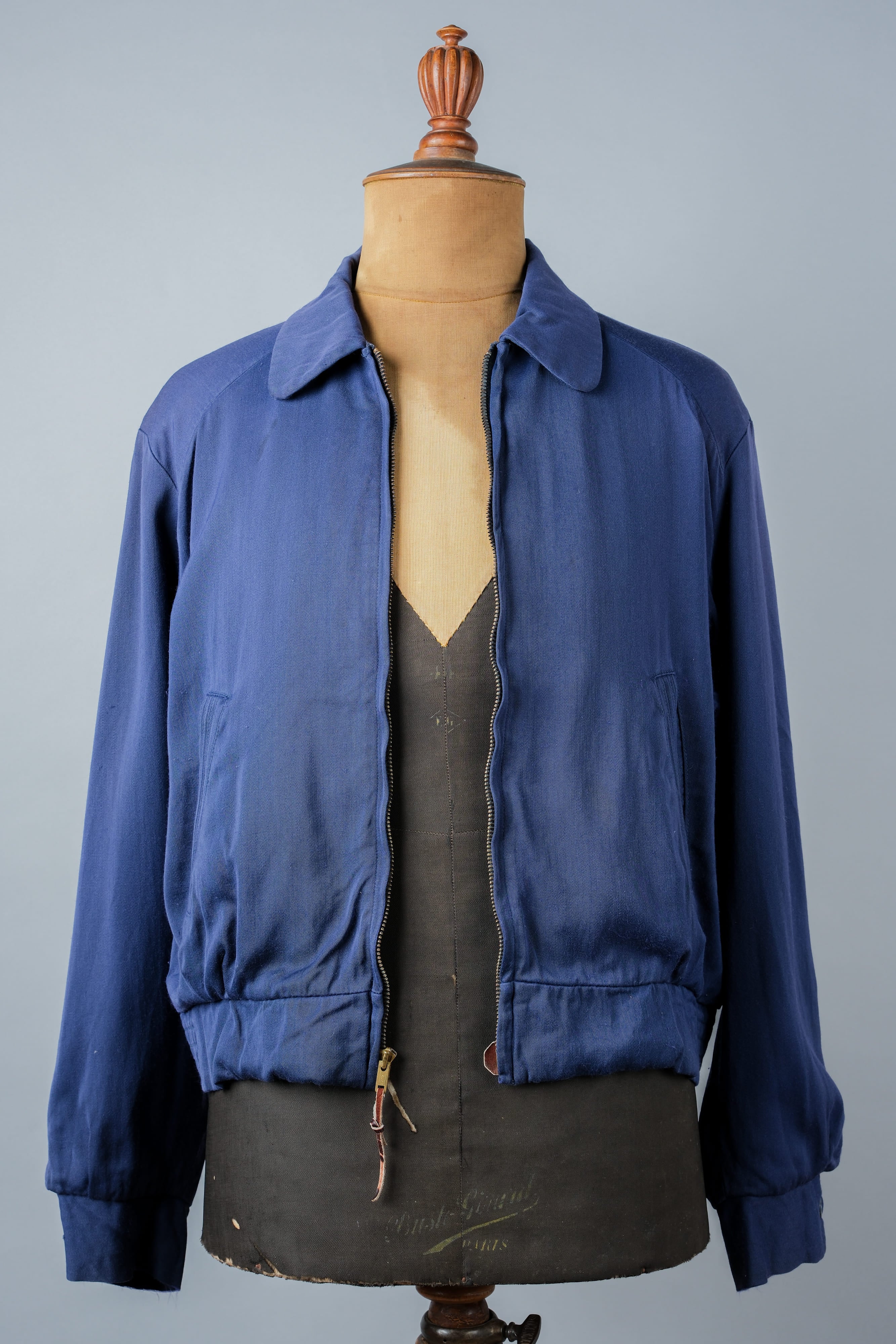 [~ 50's] American Vintage Navy Rayon Gabardine Jacket