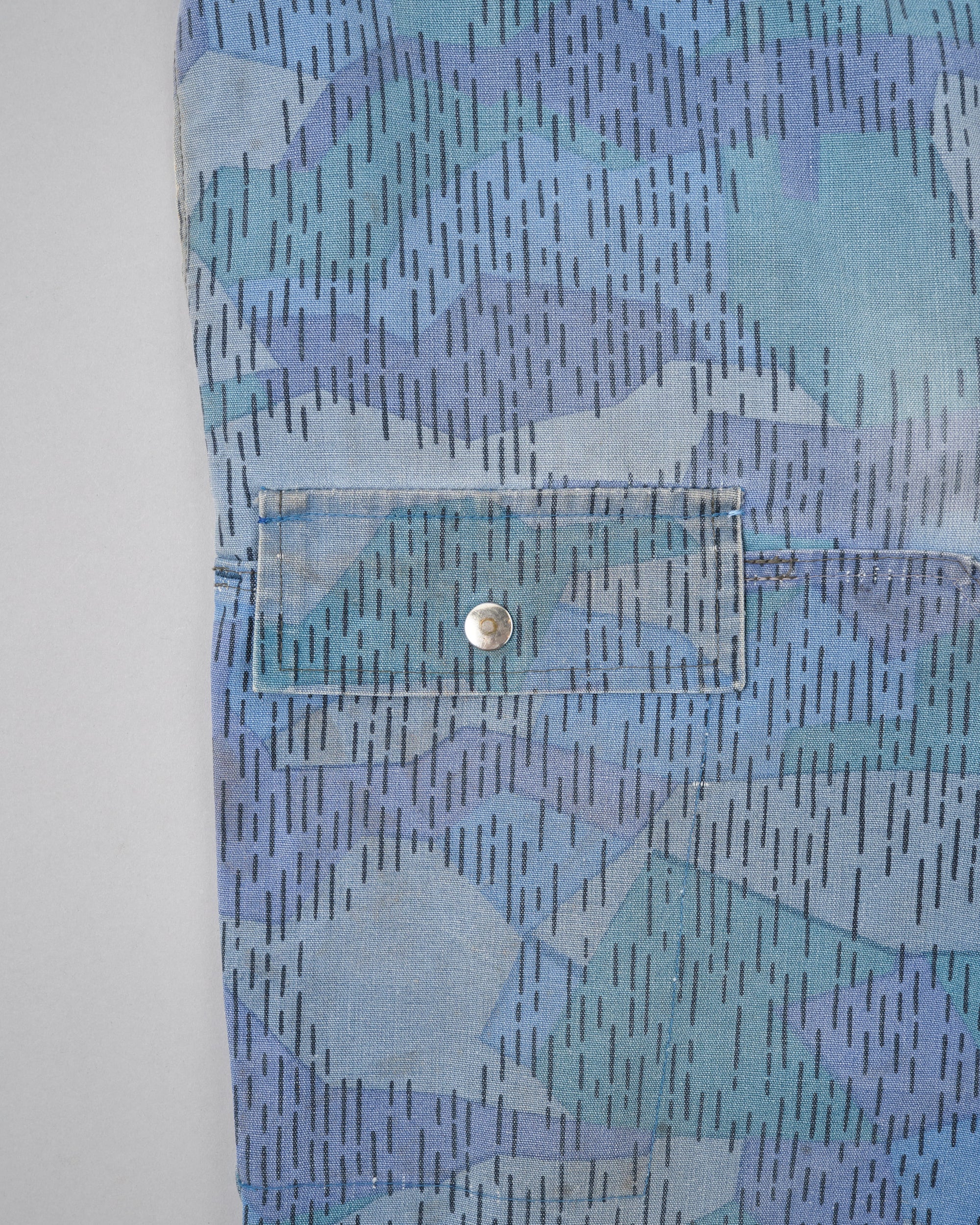 ［~80's］Czechoslovakian People's Militias & Fire Brigade Blue Splinter Pattern Camouflage Overalls