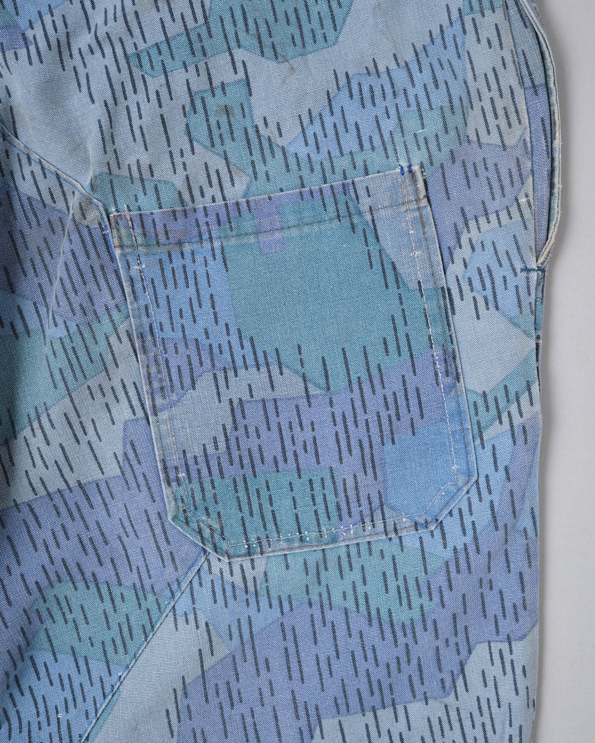 ［~80's］Czechoslovakian People's Militias & Fire Brigade Blue Splinter Pattern Camouflage Overalls