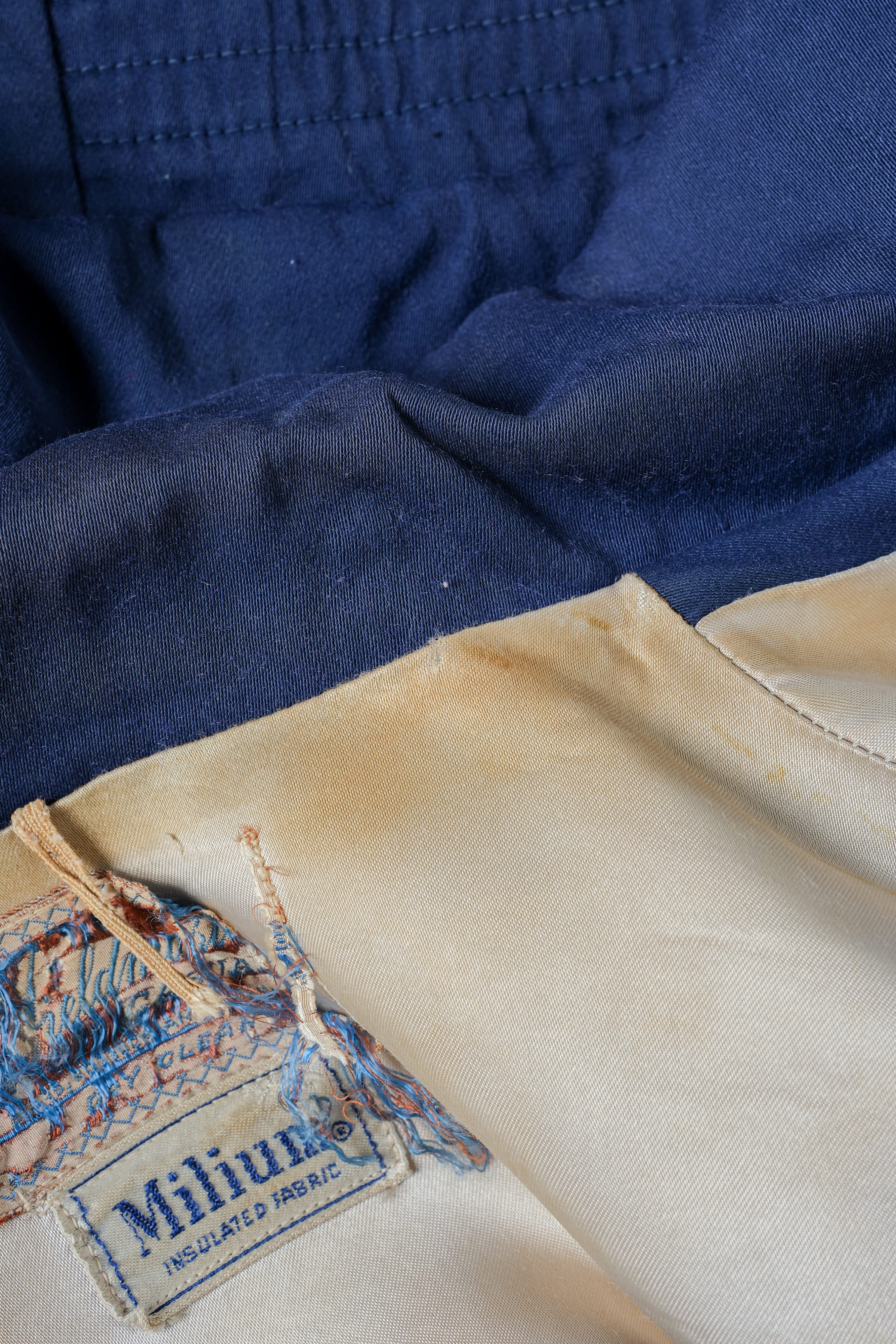 [~ 50's] American Vintage Navy Rayon Gabardine Veste