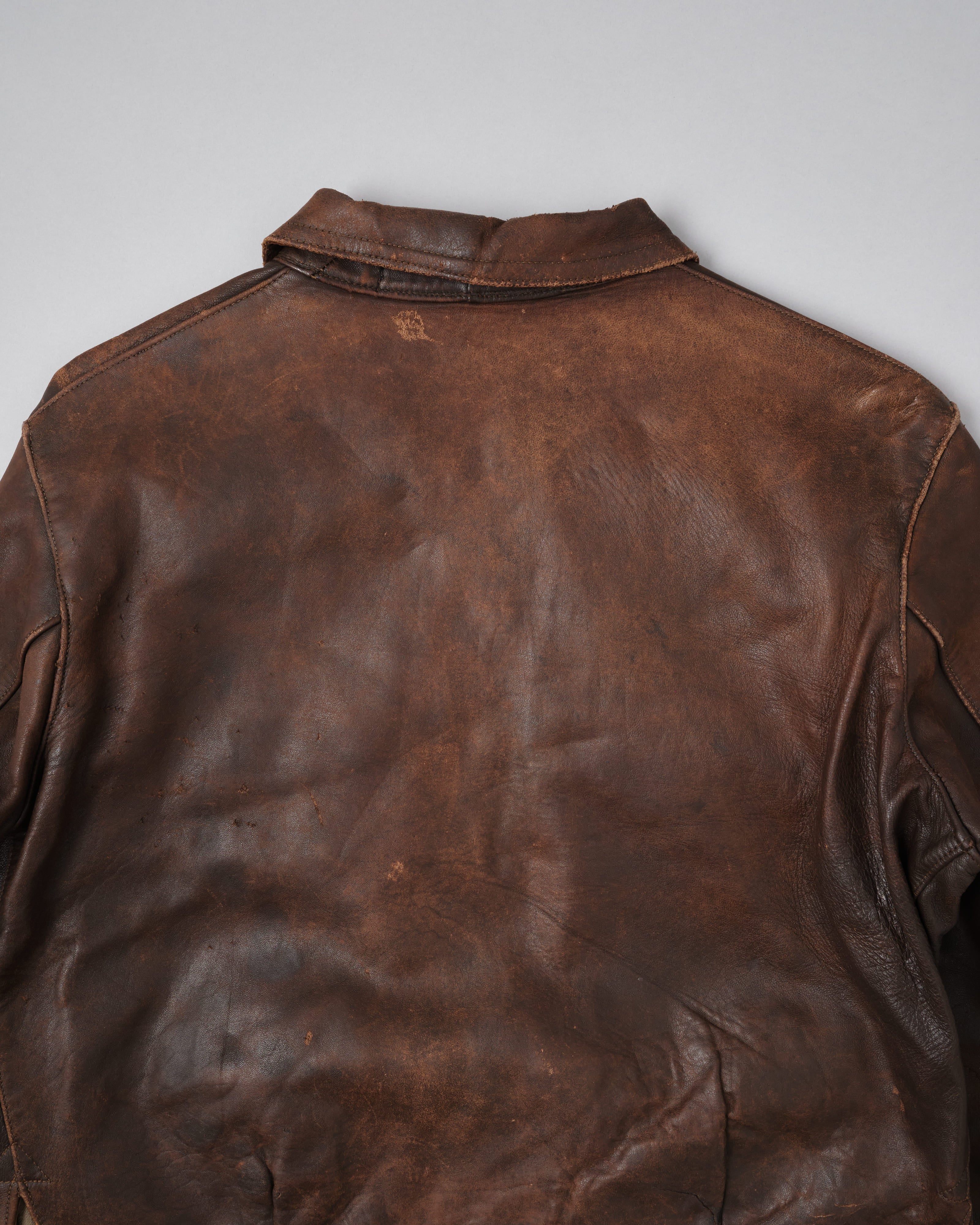 [~ 30's] แจ็คเก็ตหนังมอเตอร์ไซค์ French Vintage 4 Pockets