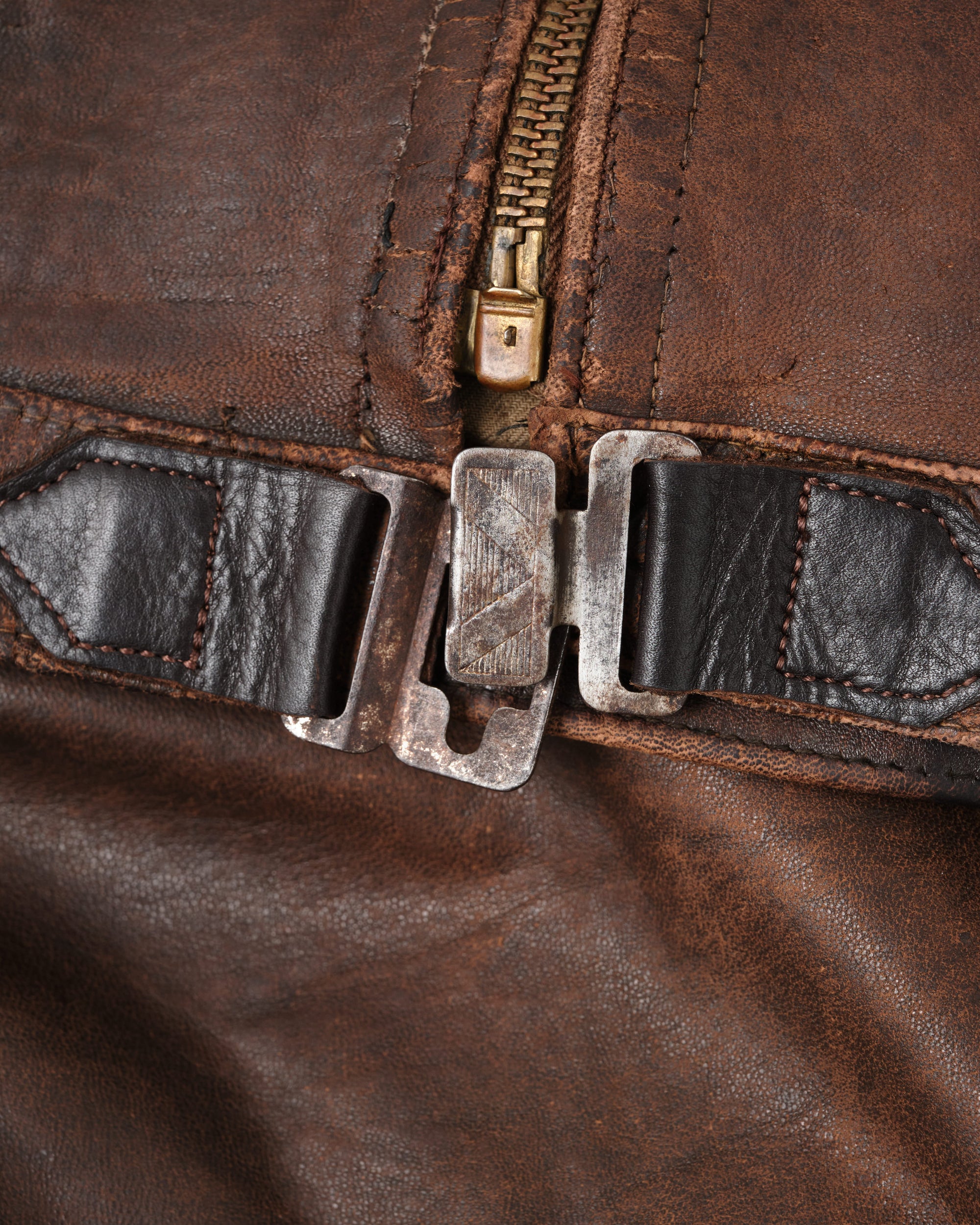 ［~30's］French Vintage 4 Pockets Motorcycle Leather Jacket