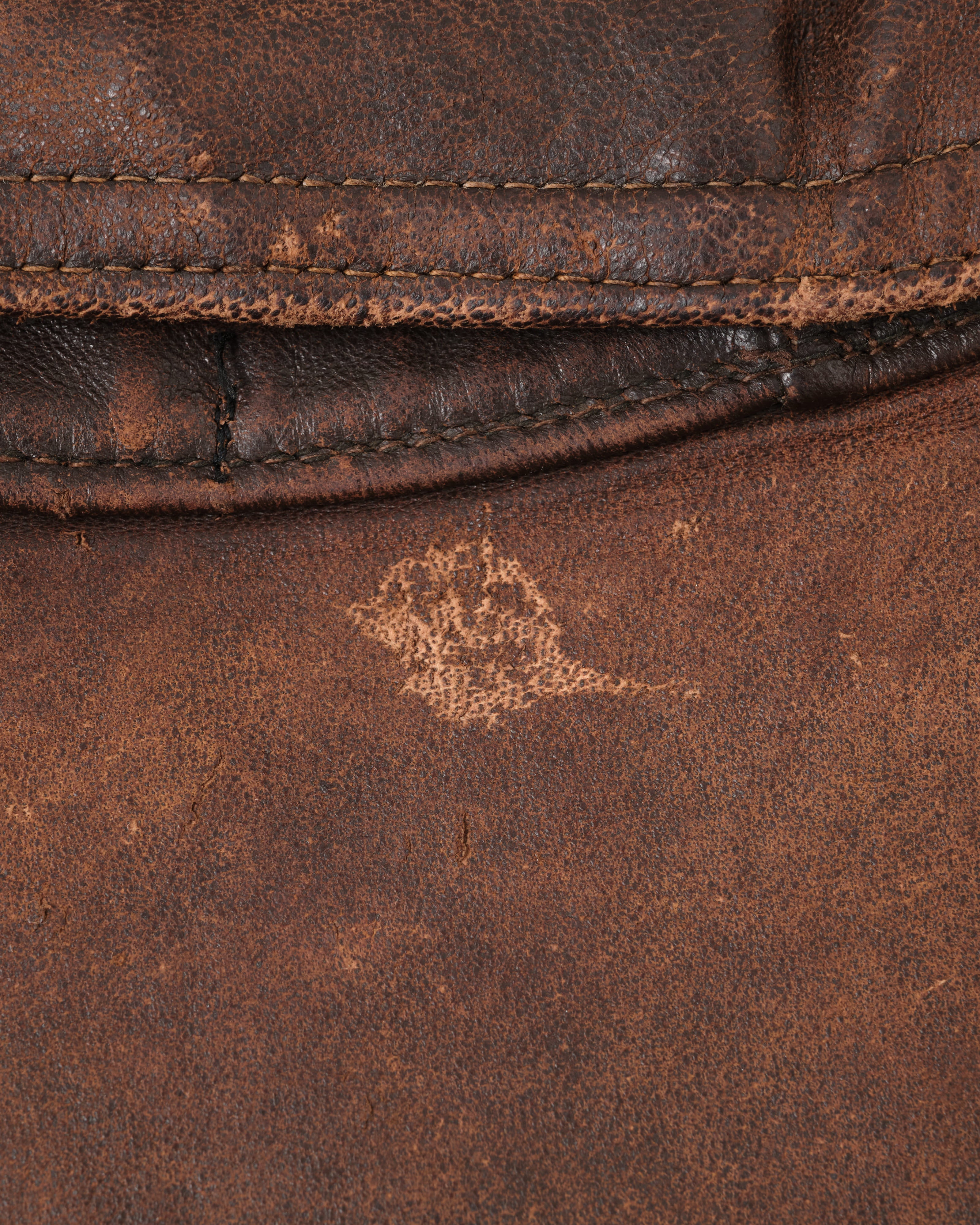 [~ 30's] แจ็คเก็ตหนังมอเตอร์ไซค์ French Vintage 4 Pockets
