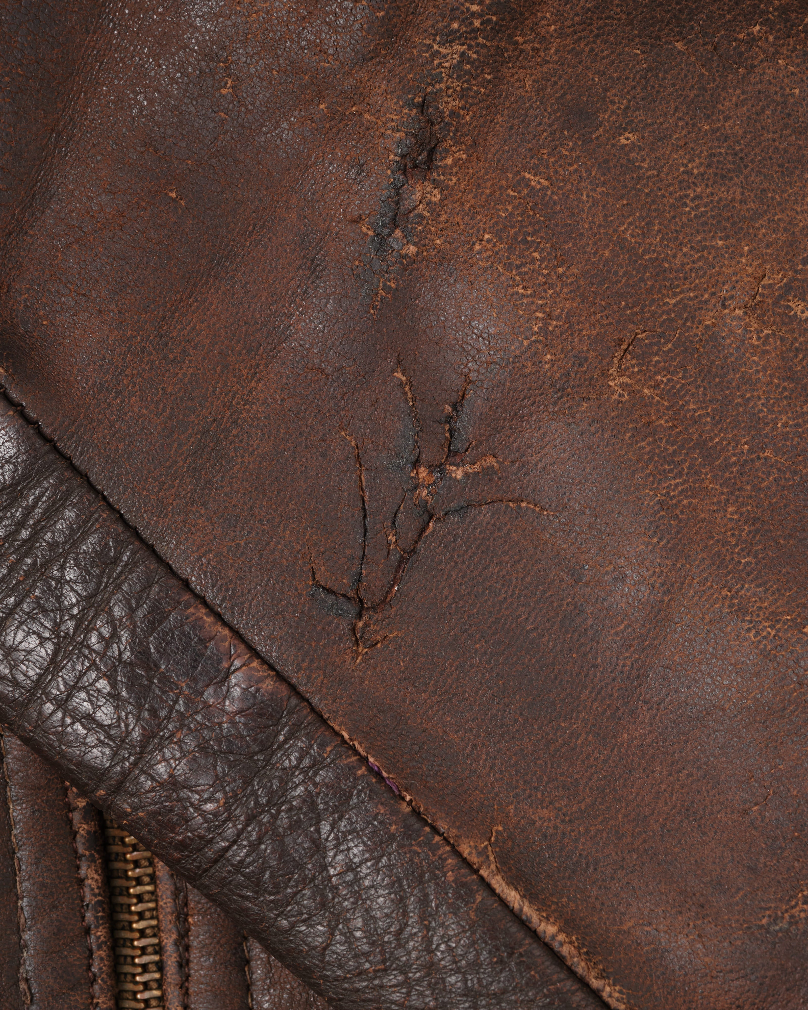 [~ 30's] แจ็คเก็ตหนังมอเตอร์ไซค์ French Vintage 4 Pockets