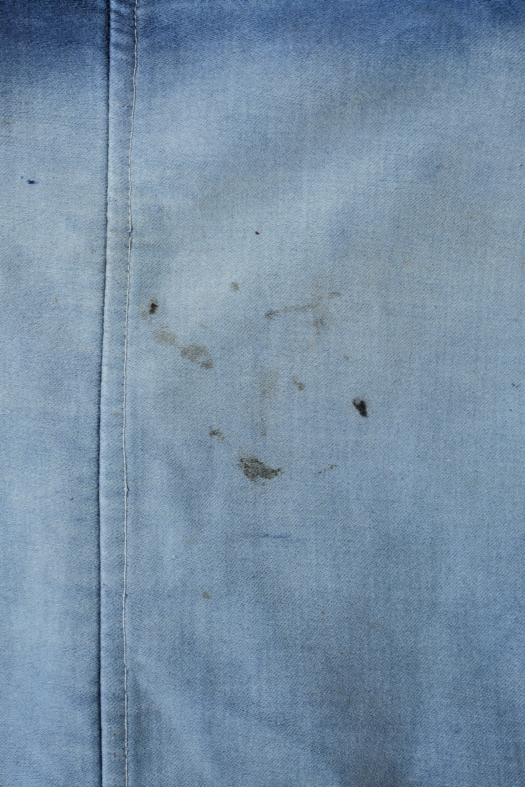 ［~40’s］French Vintage Blue Moleskin Work Jacket "Le Mont St. Michel"