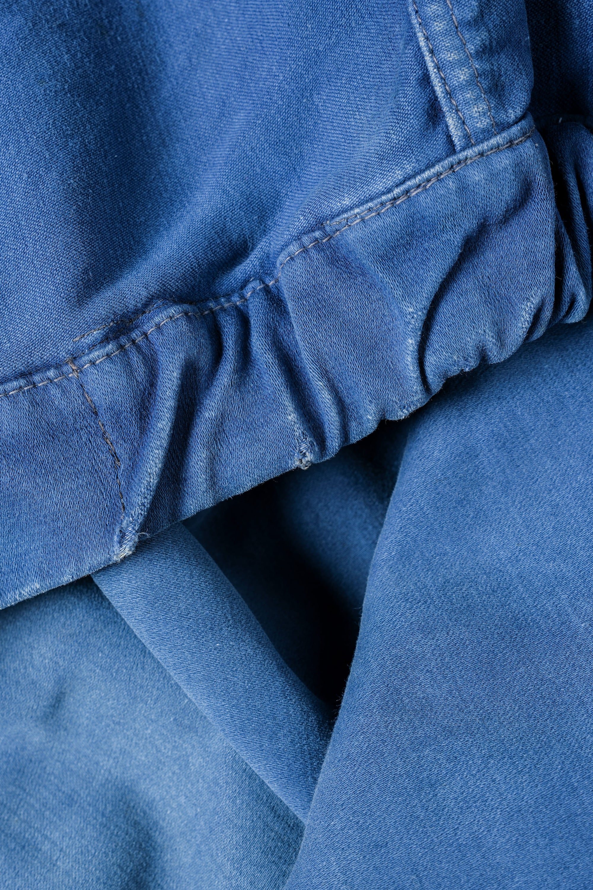 【~50’s】French Vintage Blue Moleskin Cyclist Jacket "Le Mont St. Michel"
