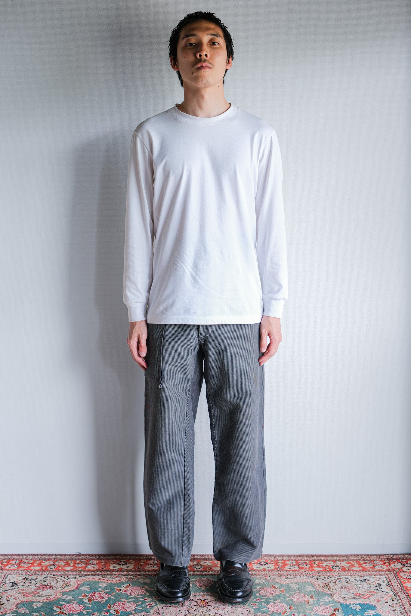 ［~40's］Belgium Vintage Printed Moleskin Prisoner Pants