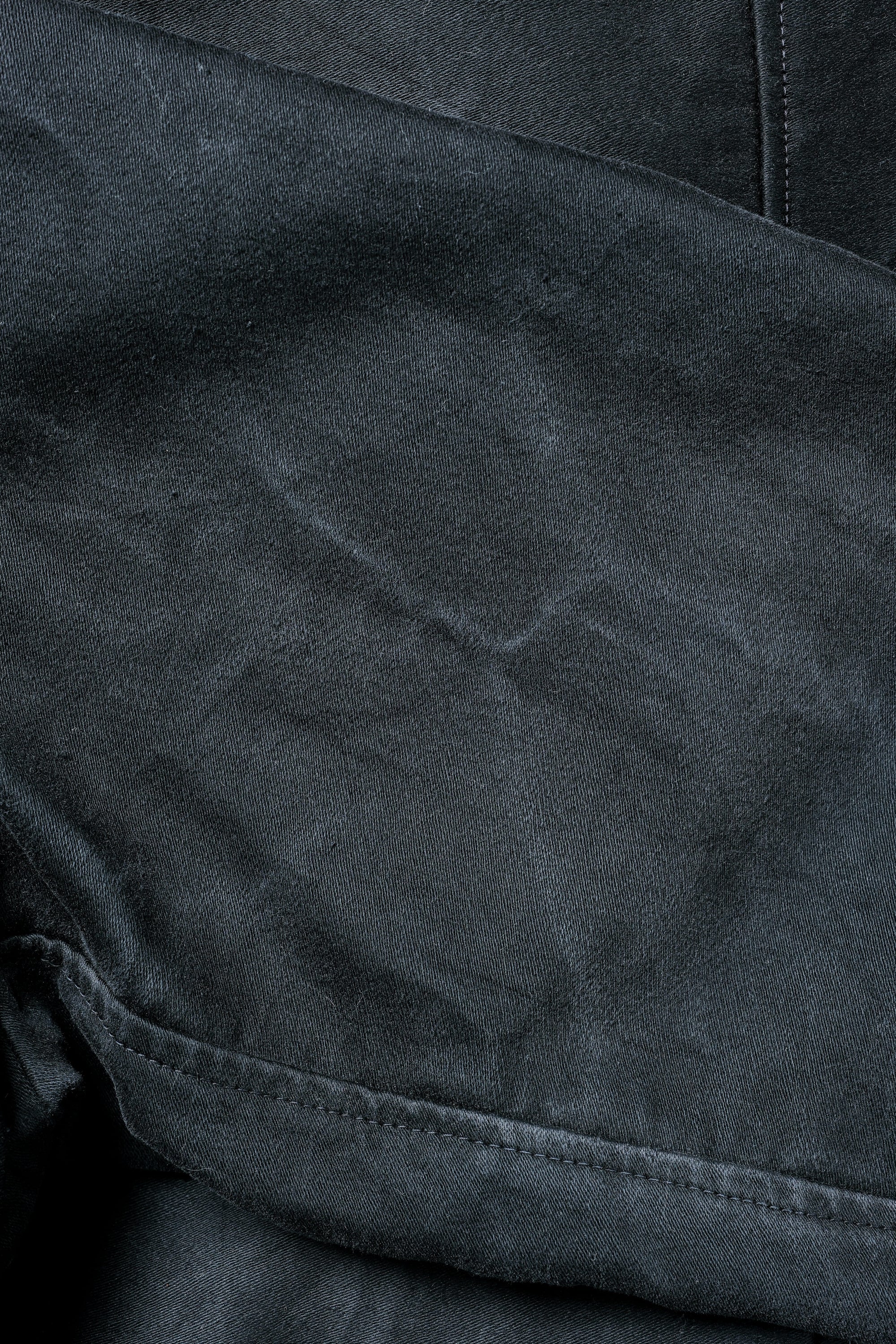 ［~30’s］French Vintage Black Moleskin Work Jacket "Le Mont St. Michel"