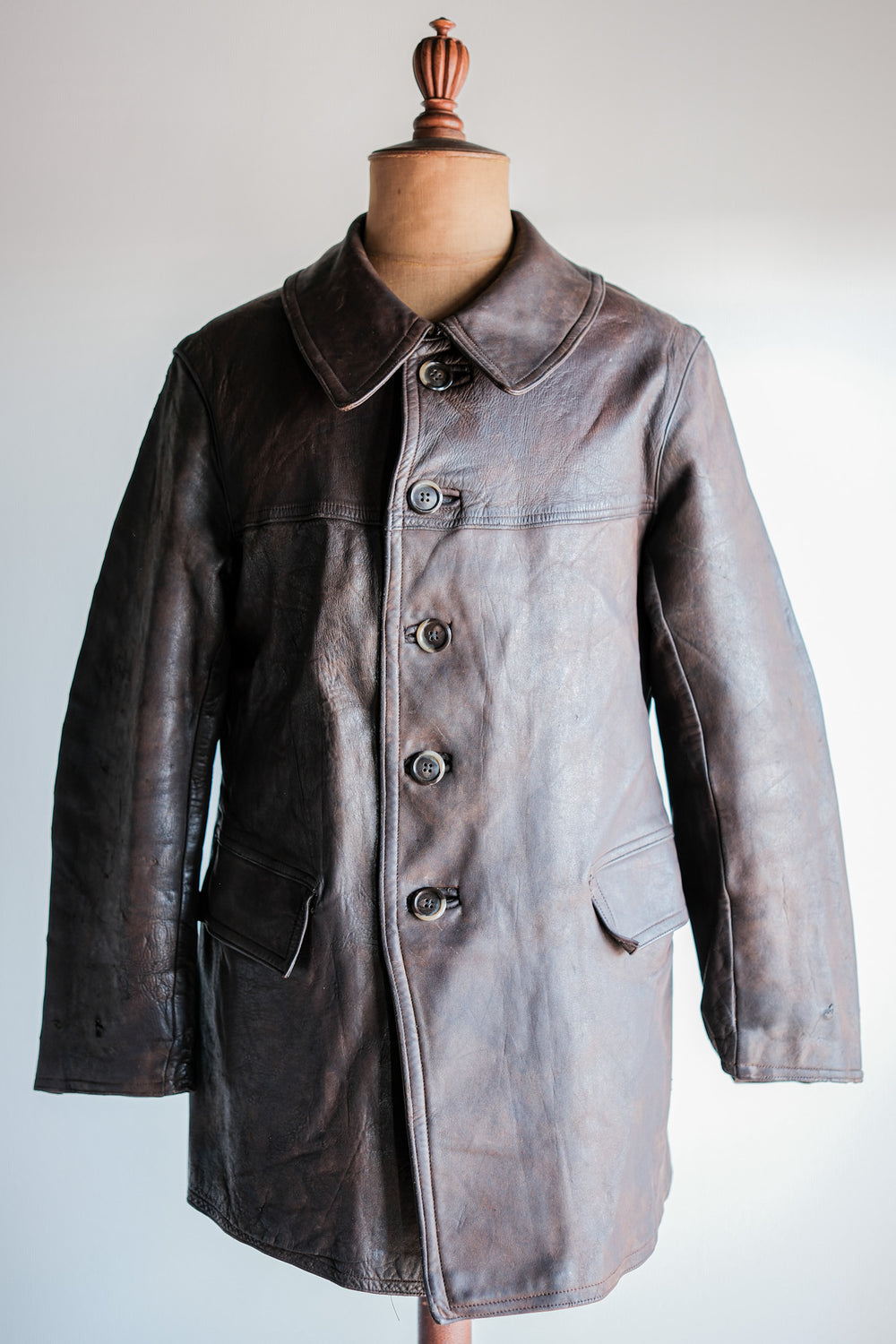 ［~40's］WWⅡ French Army M35 Tank Crew Leather Jacket
